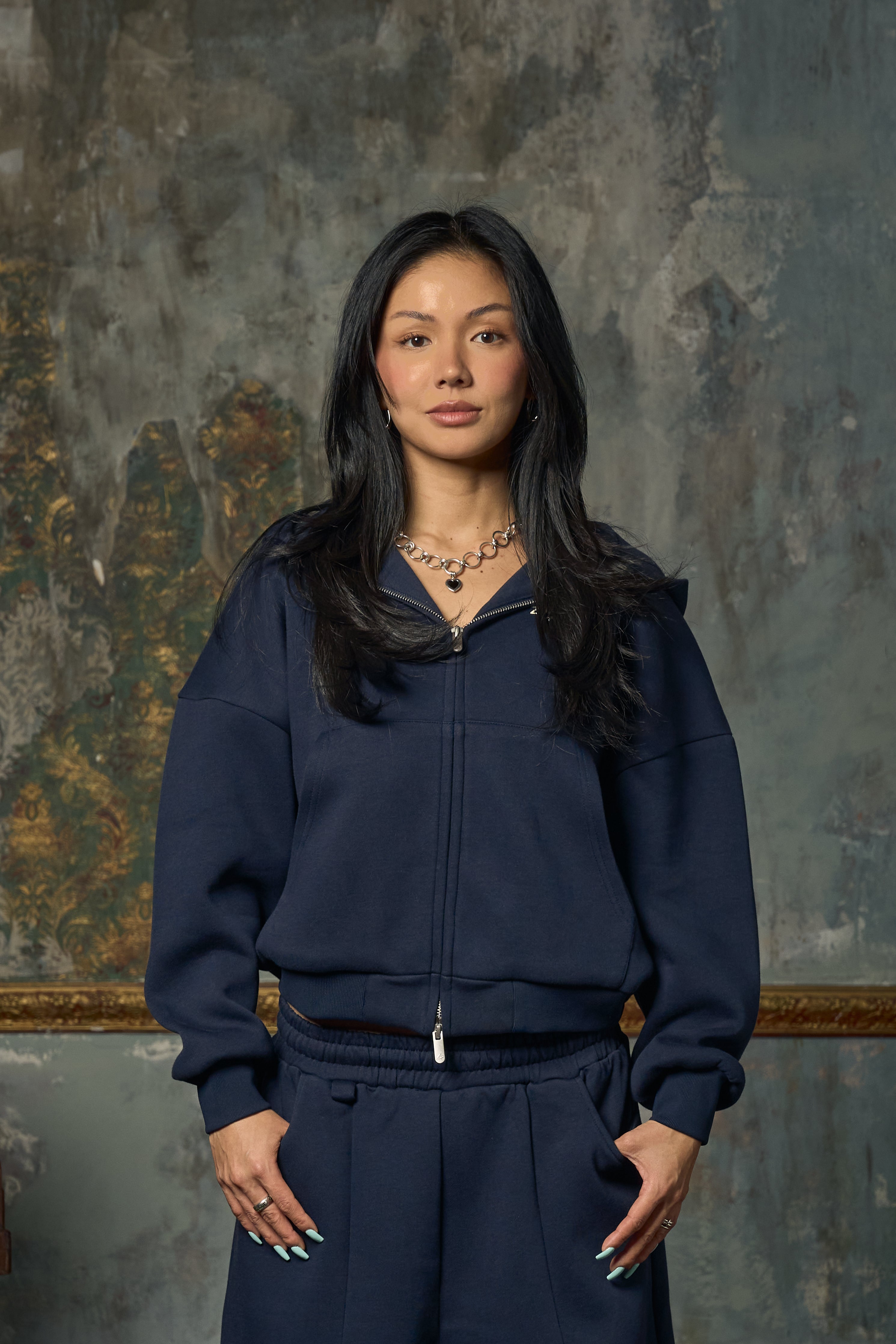 Anniversary Zip Hoodie - Navy