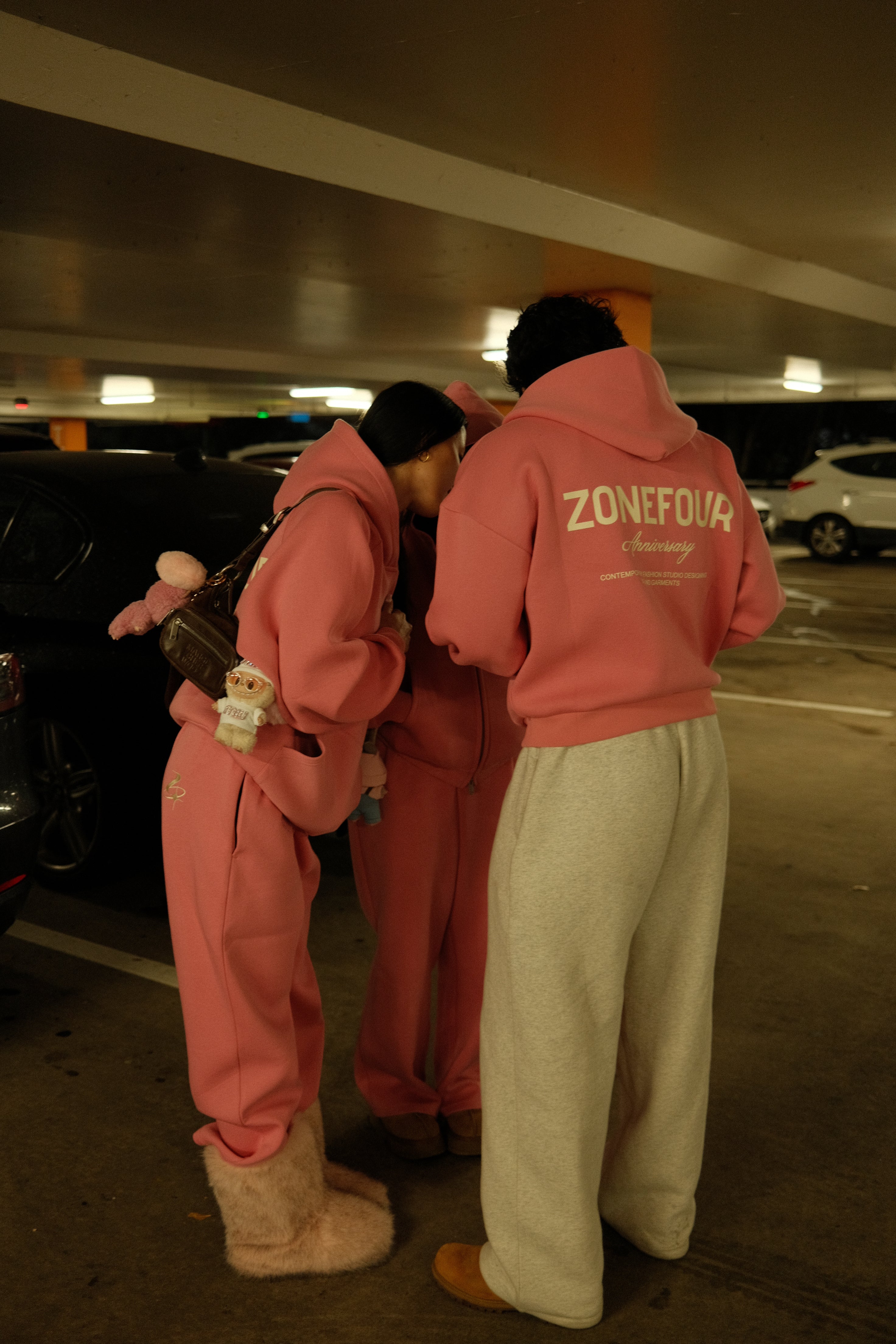 Anniversary Zip Hoodie - Pink