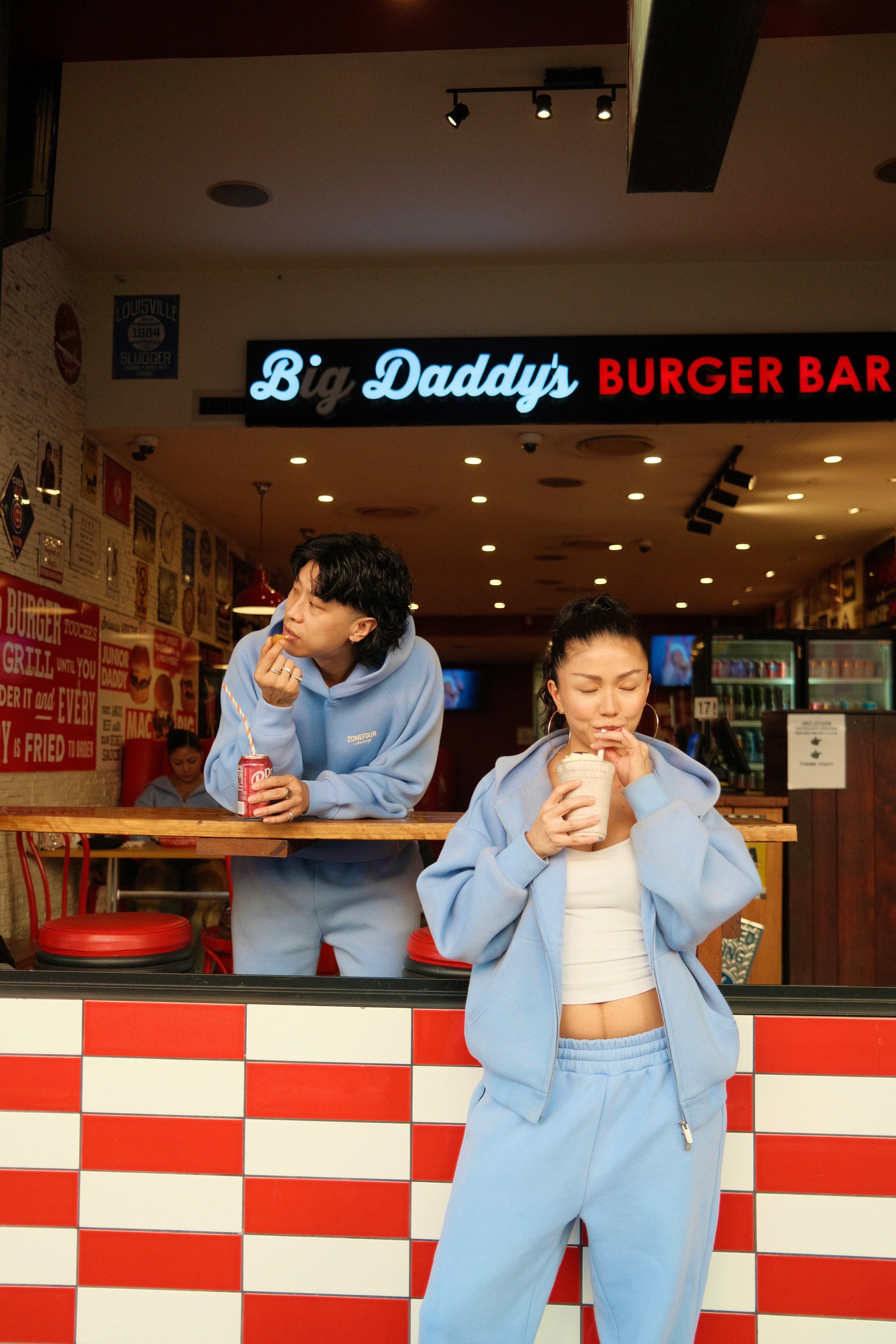 Anniversary Raglan Hoodie - Baby Blue