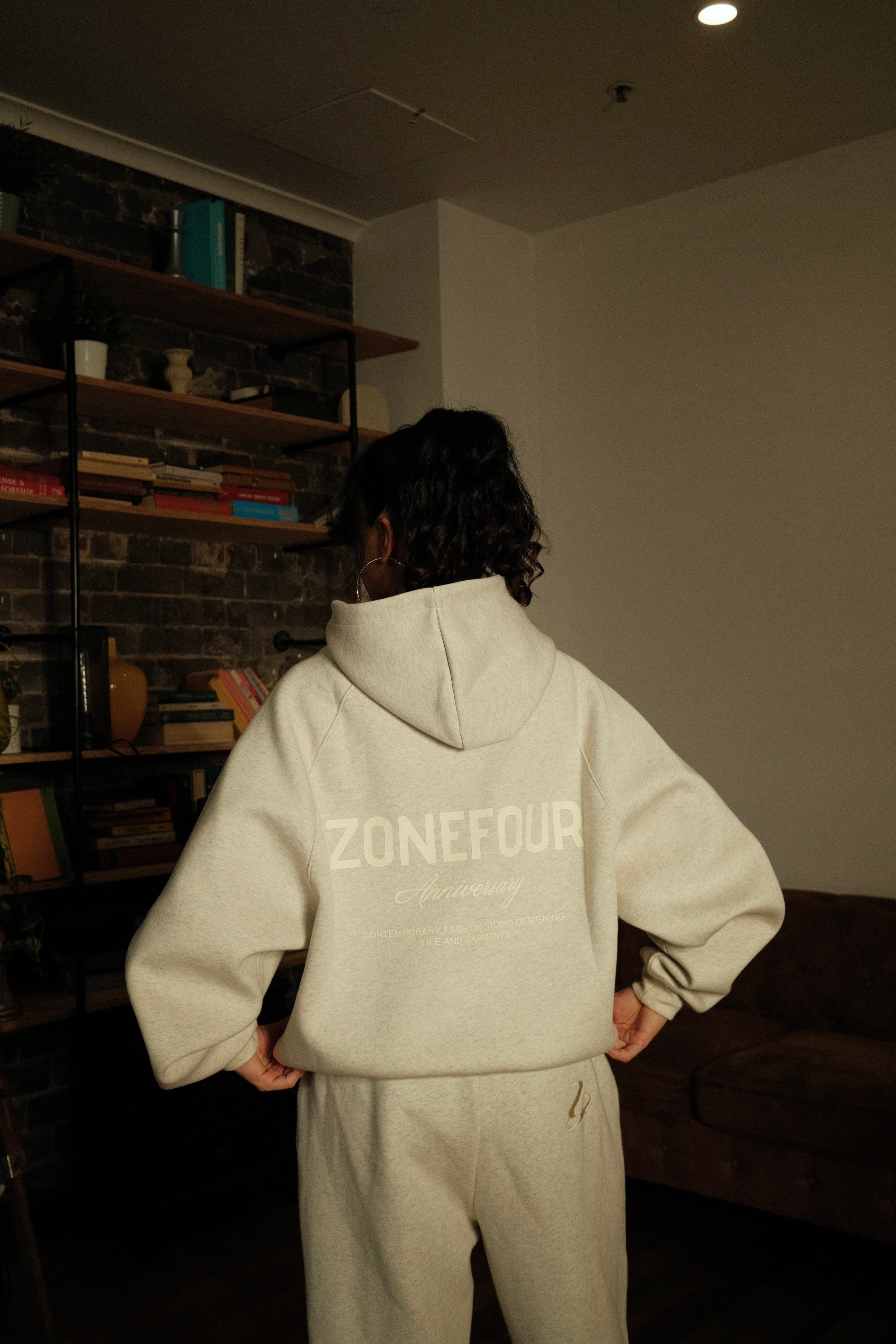 Anniversary Raglan Hoodie - Marl Grey