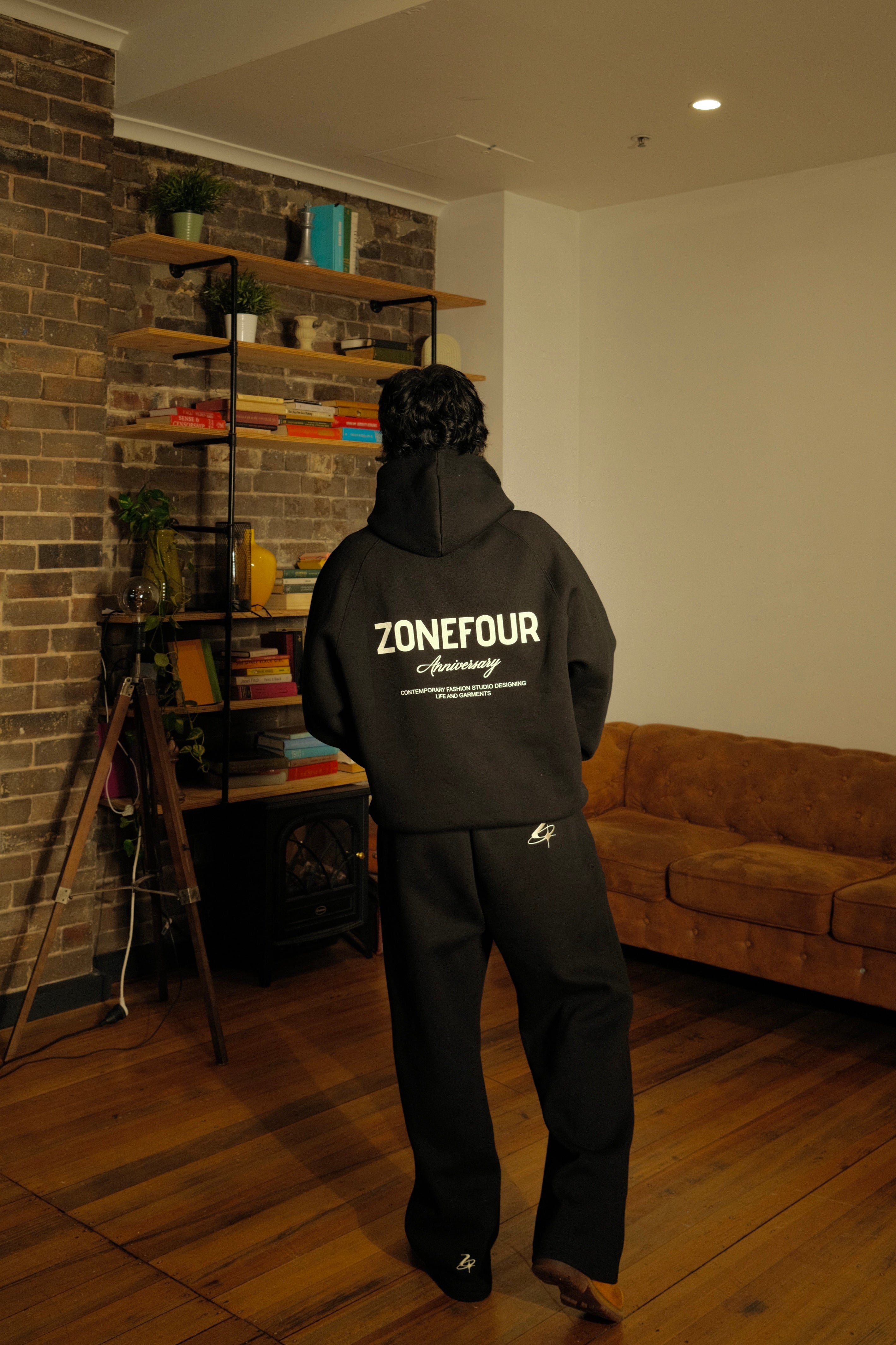 Anniversary Raglan Hoodie - Black