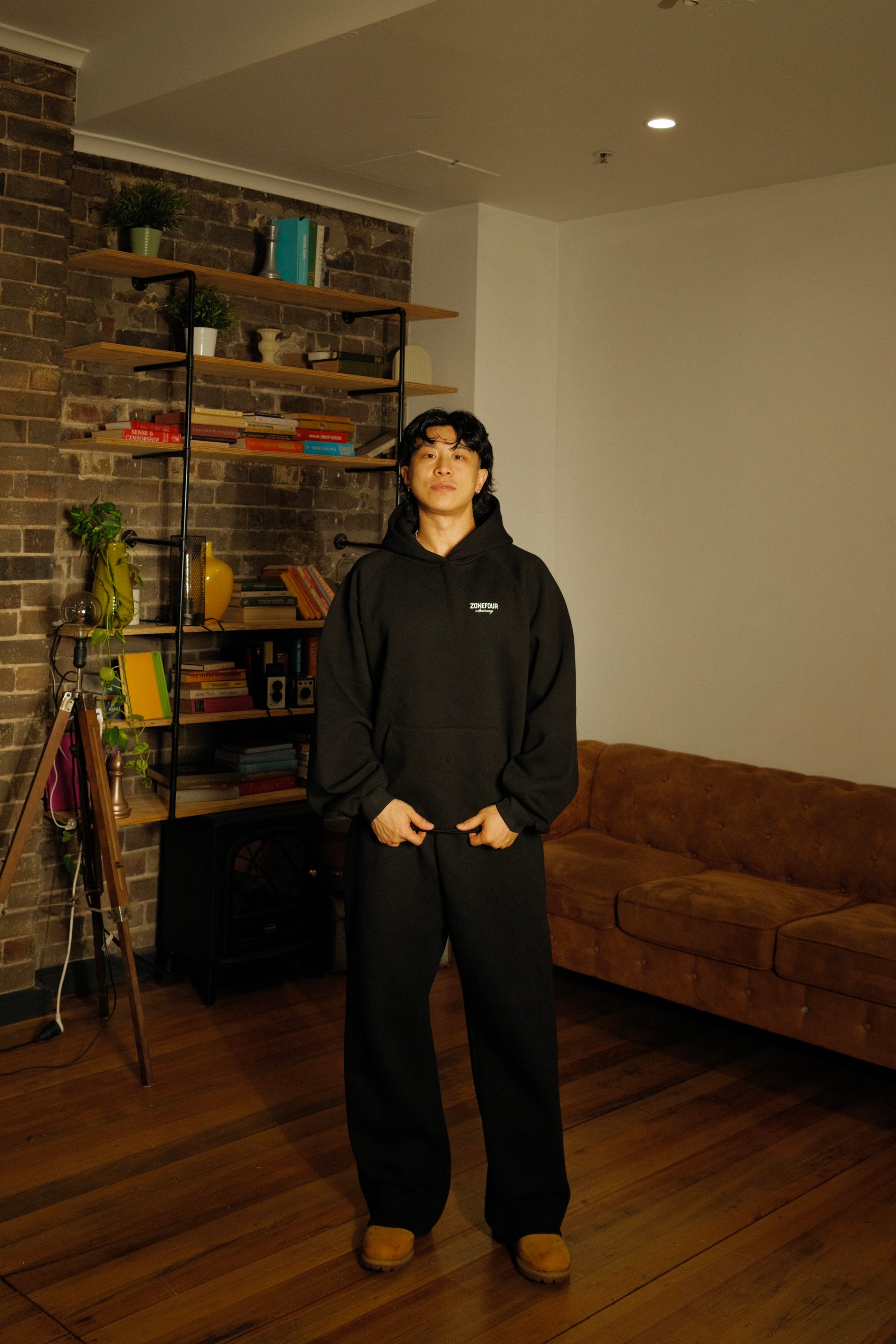 Anniversary Raglan Hoodie - Black