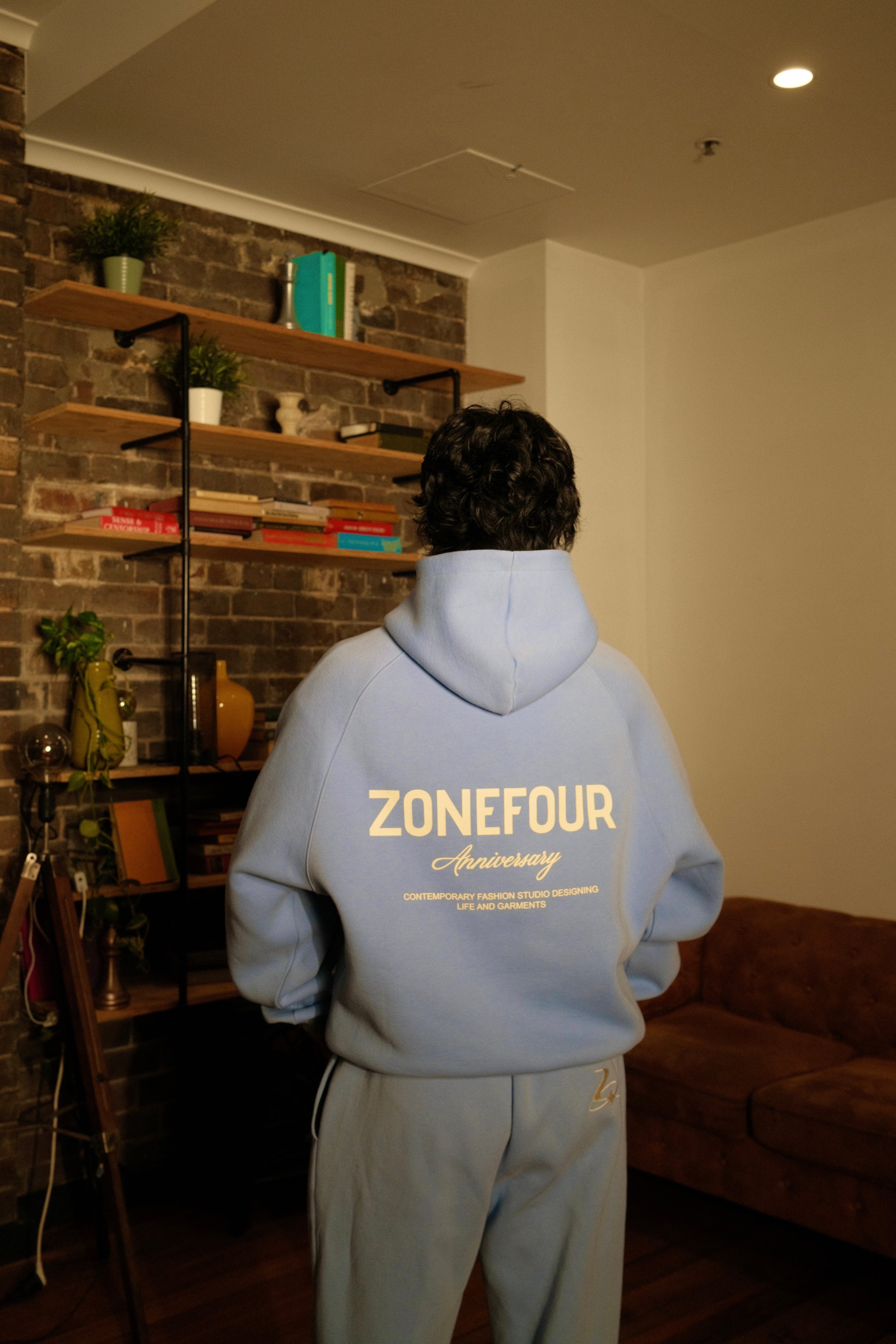 Anniversary Raglan Hoodie - Baby Blue