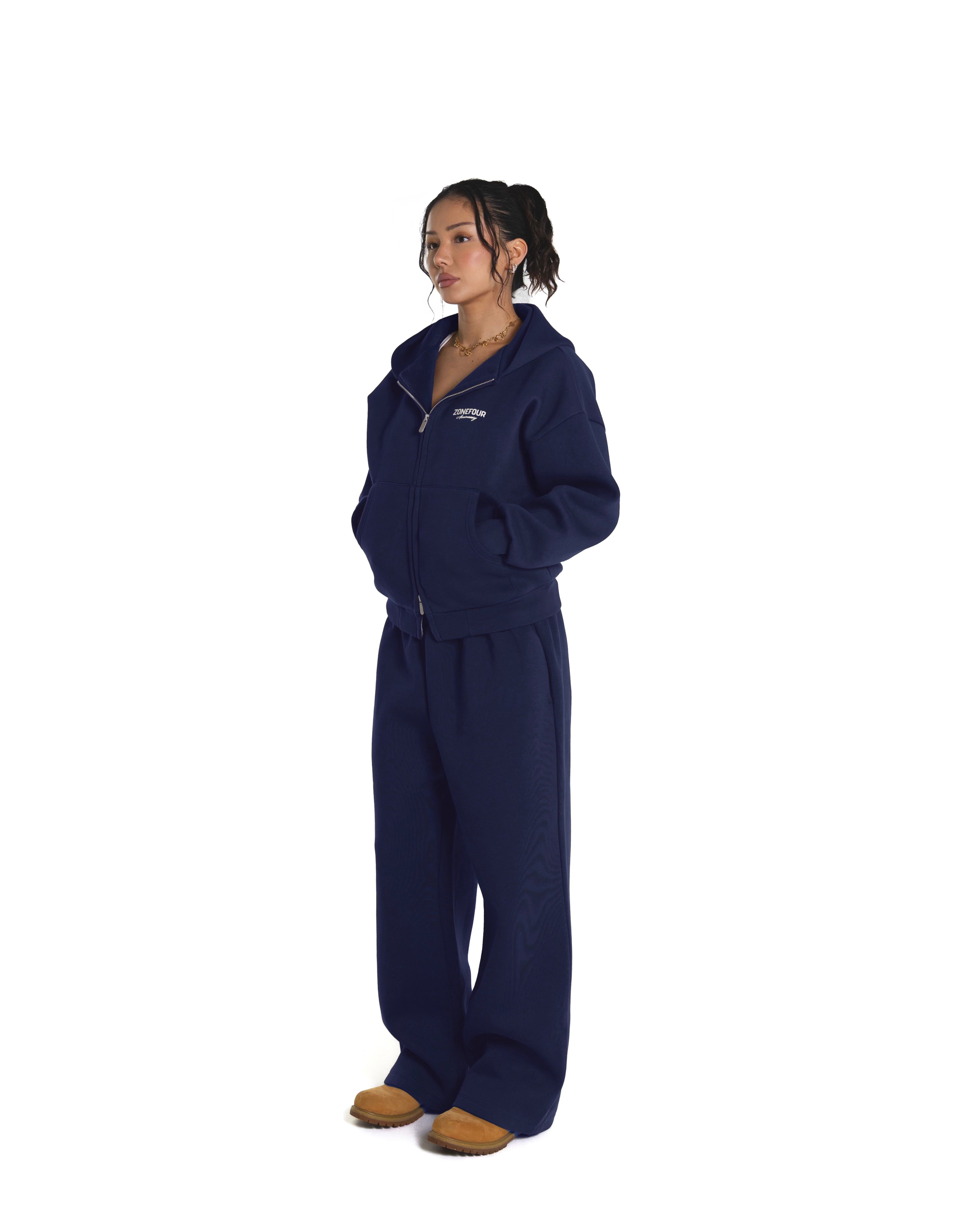 Anniversary Wide Leg Sweats - Navy