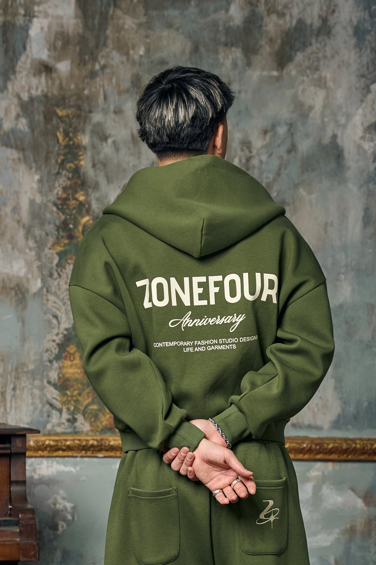 Anniversary Zip Hoodie - Field Green