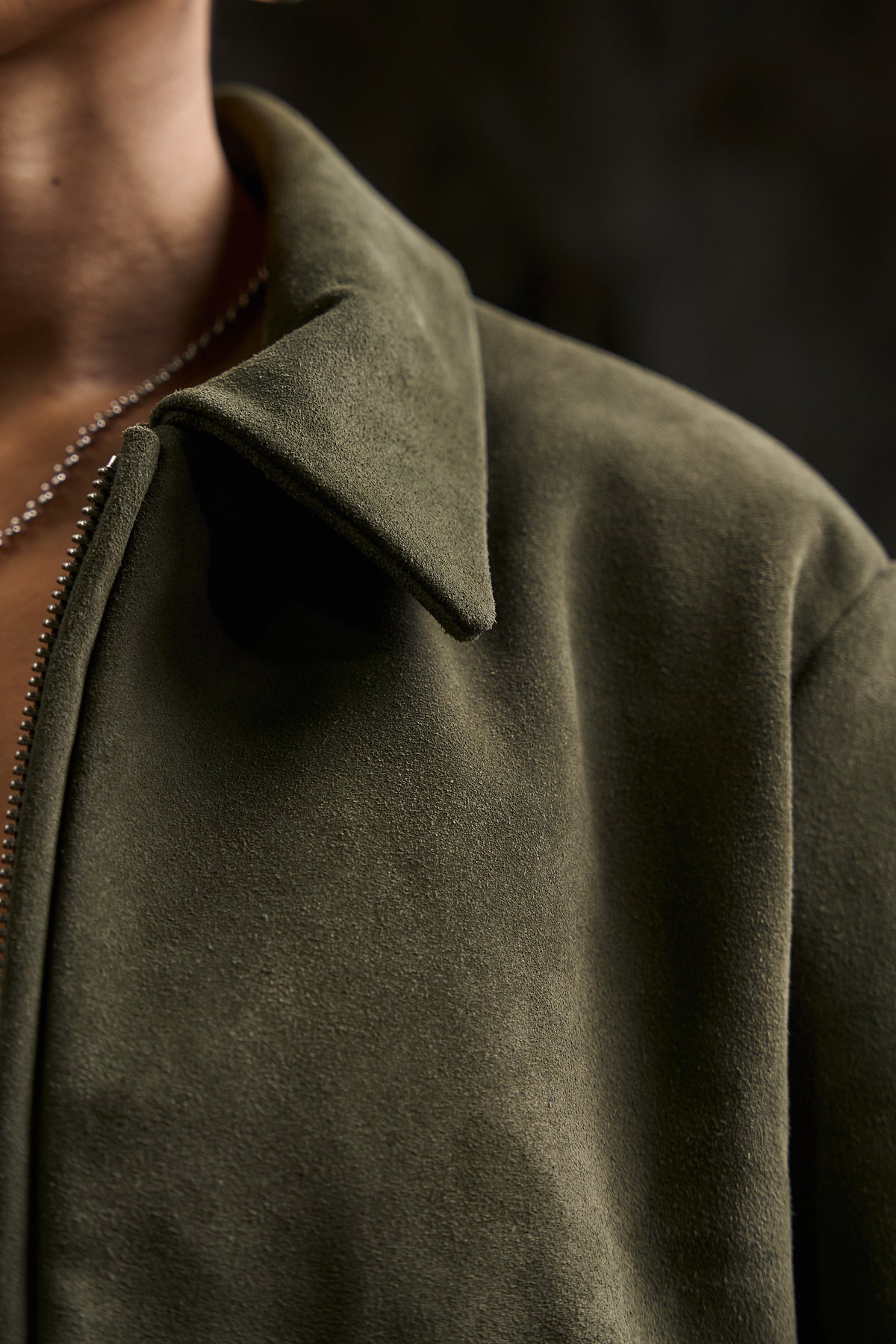 Moss Suede Jacket - Green