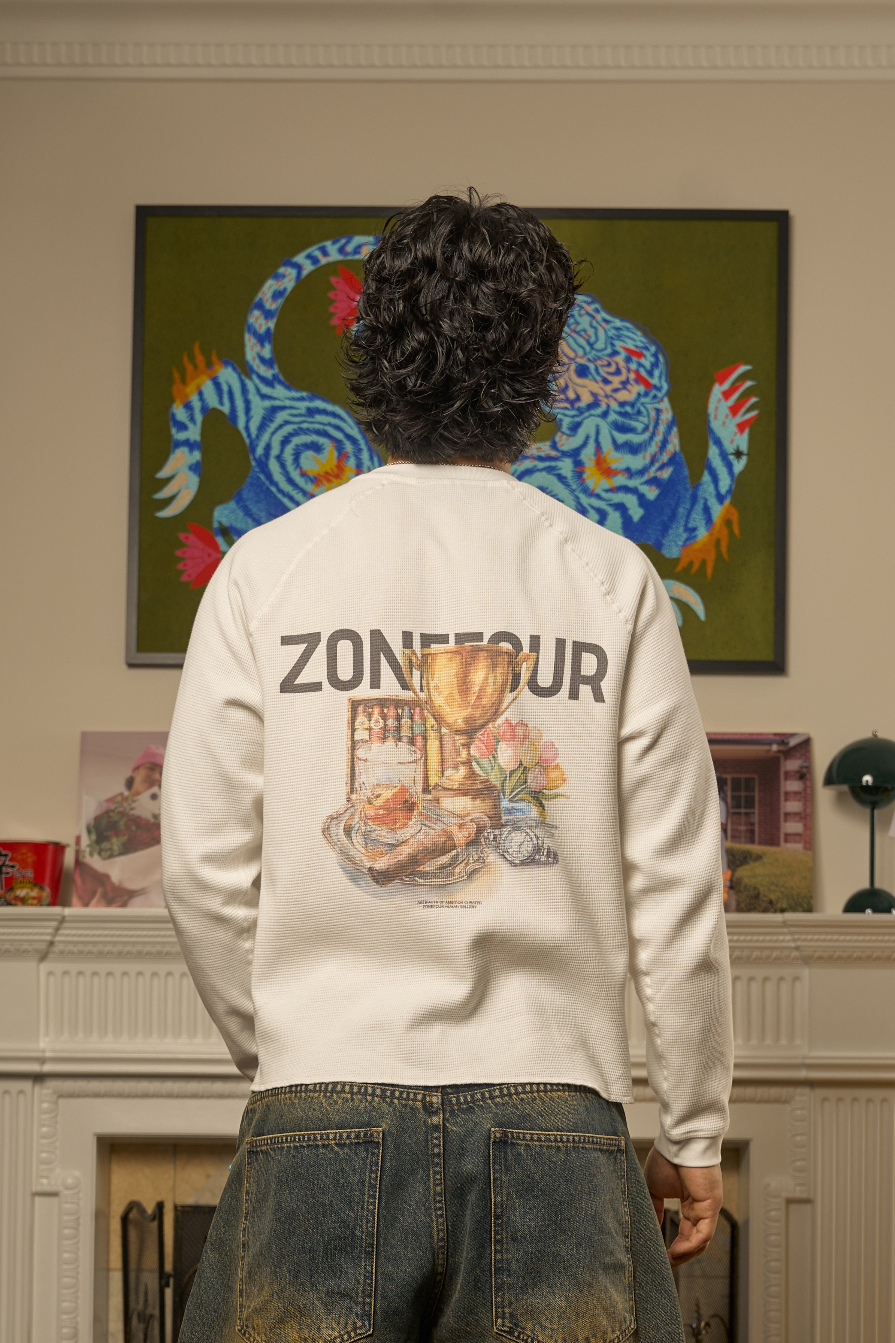 Long Sleeve Ego Waffle - White