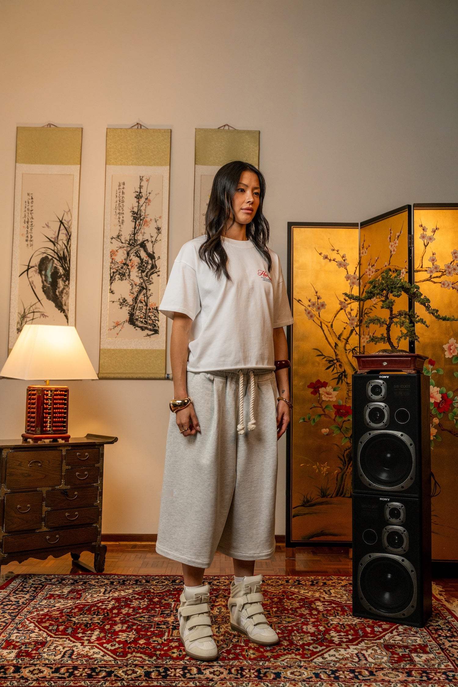 Oversize Crew Shorts - Marl