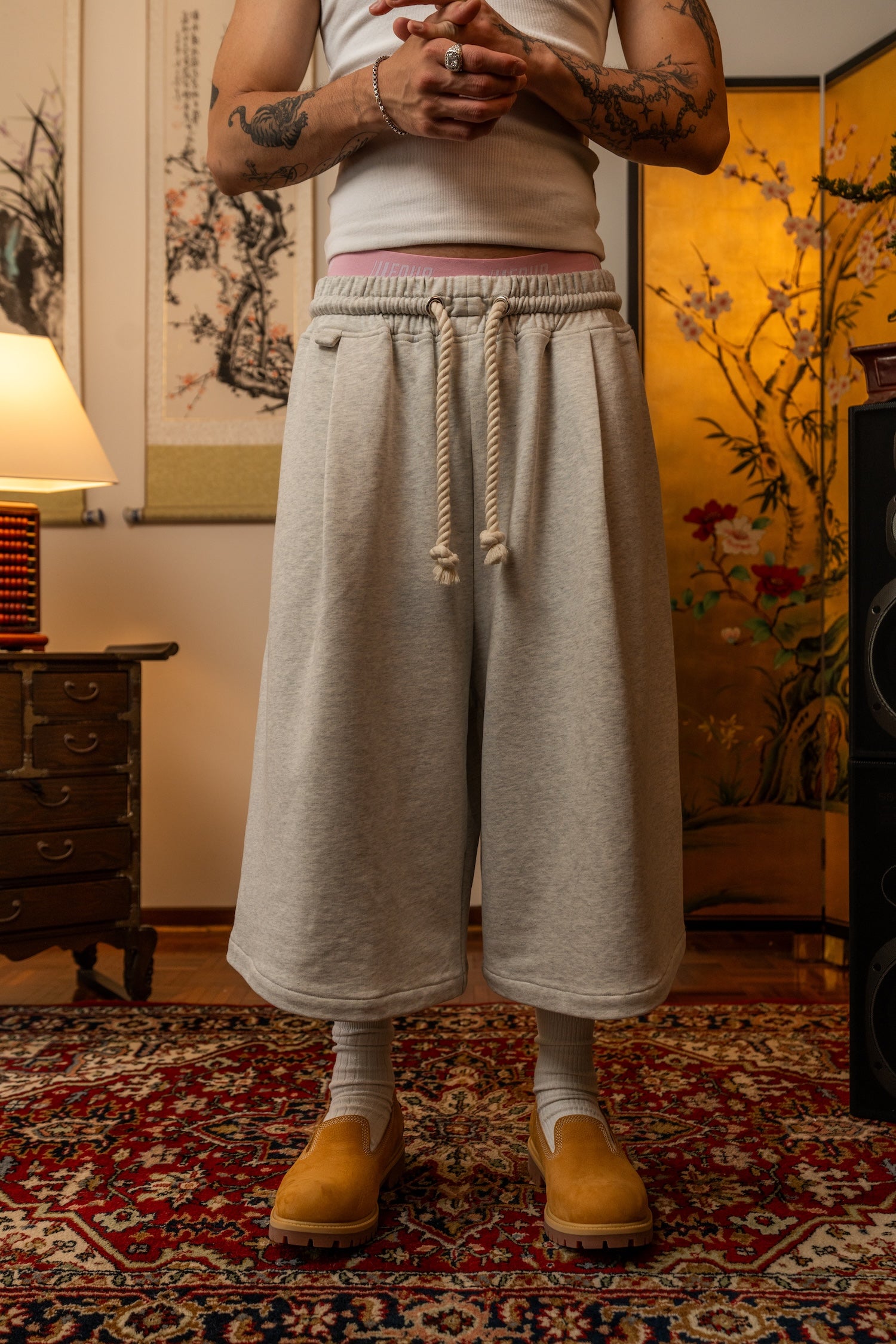 Oversize Crew Shorts - Marl