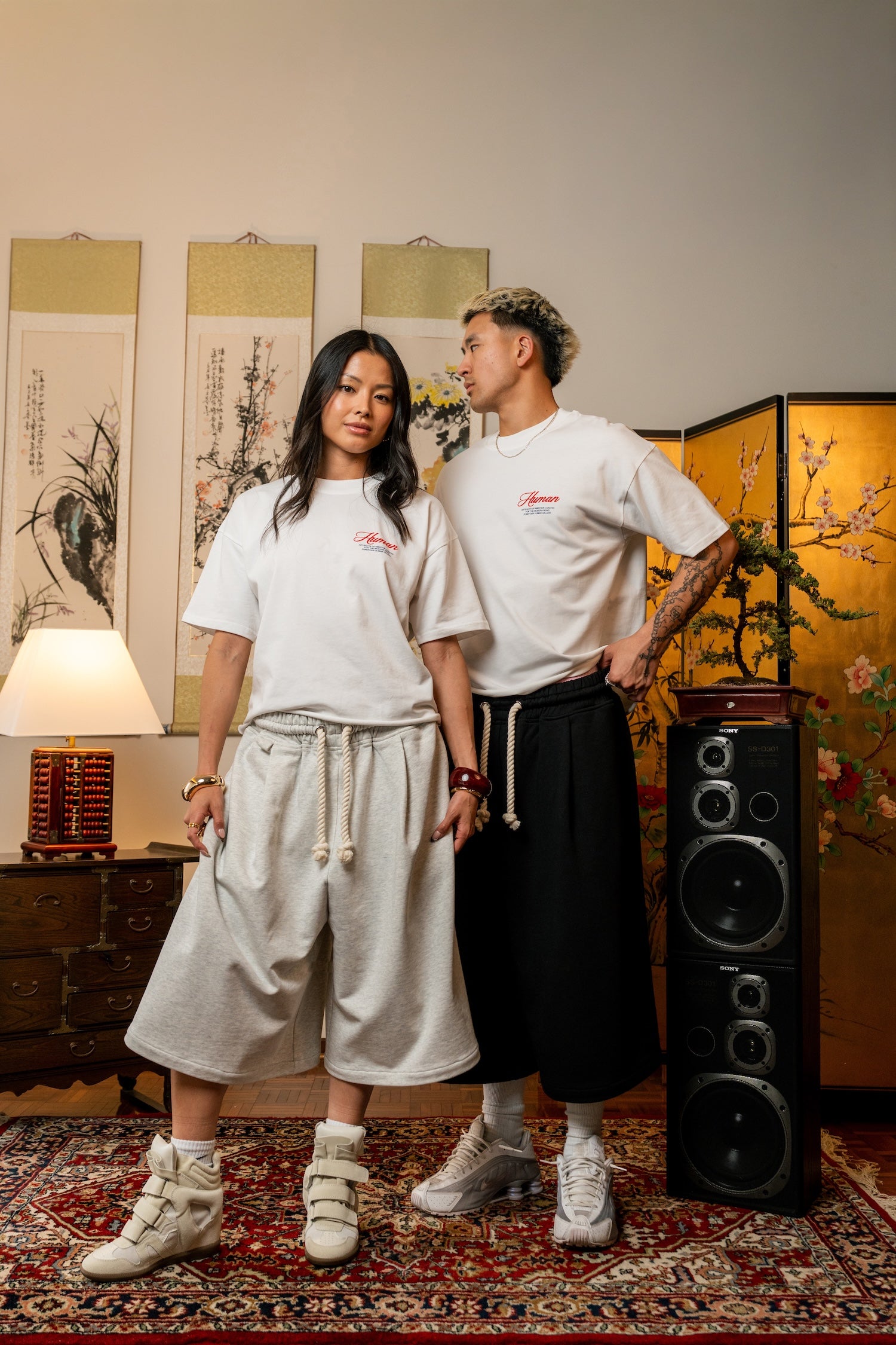 Oversize Crew Shorts - Marl