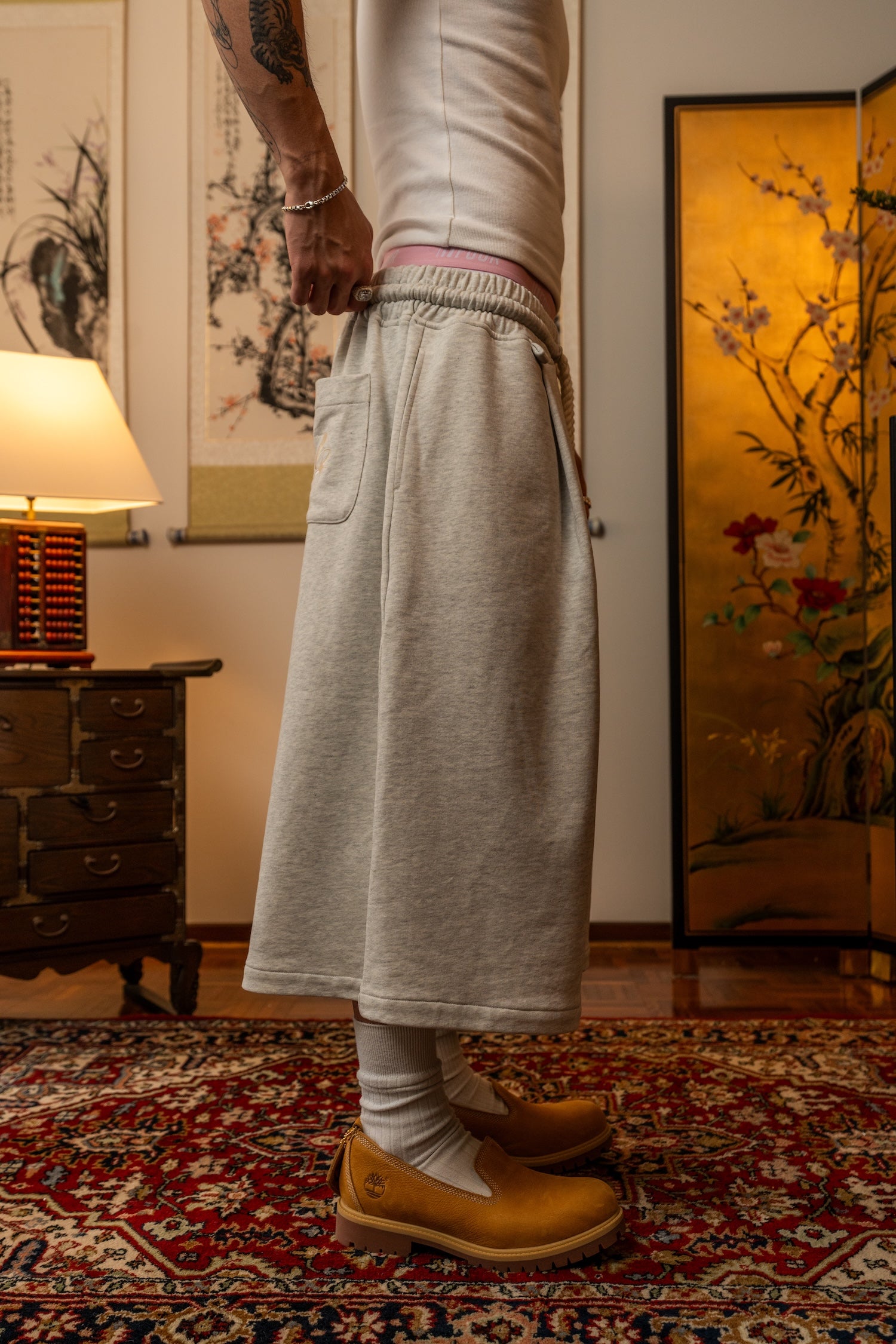 Oversize Crew Shorts - Marl