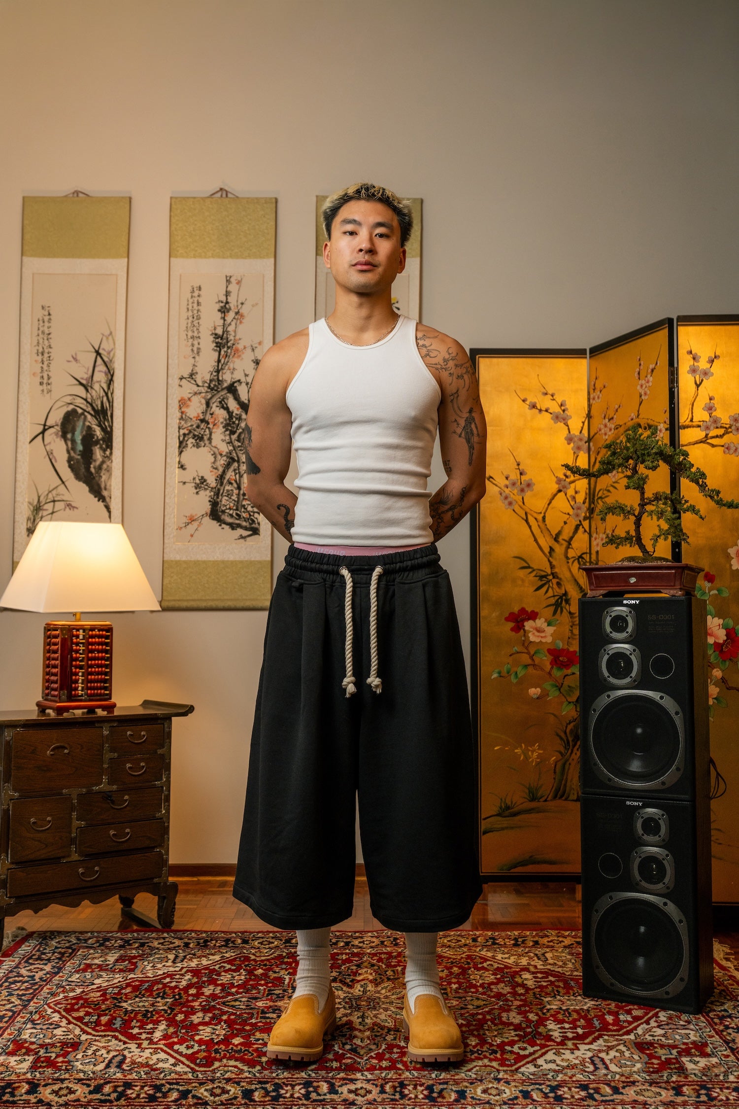 Oversize Crew Shorts - Black