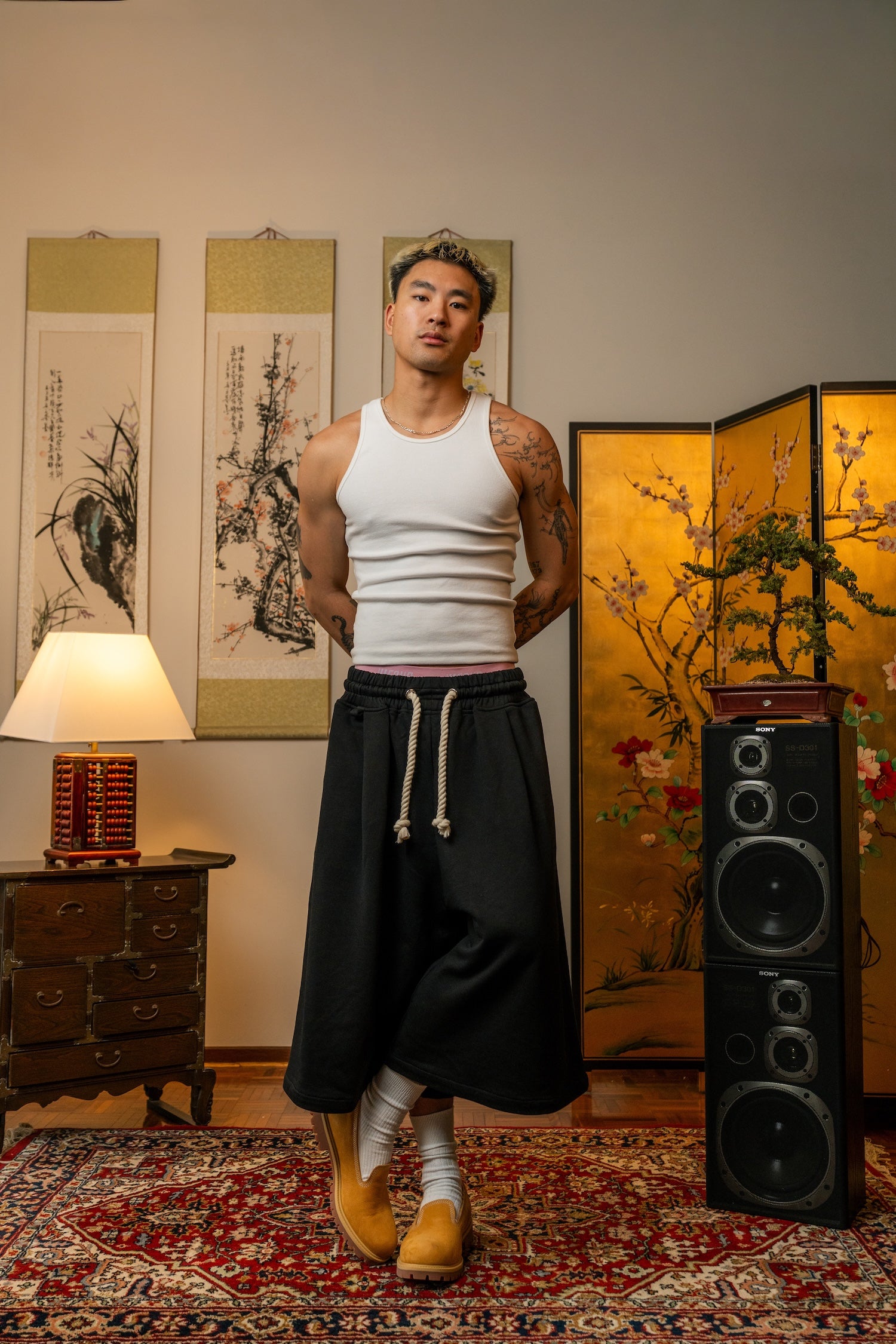 Oversize Crew Shorts - Black