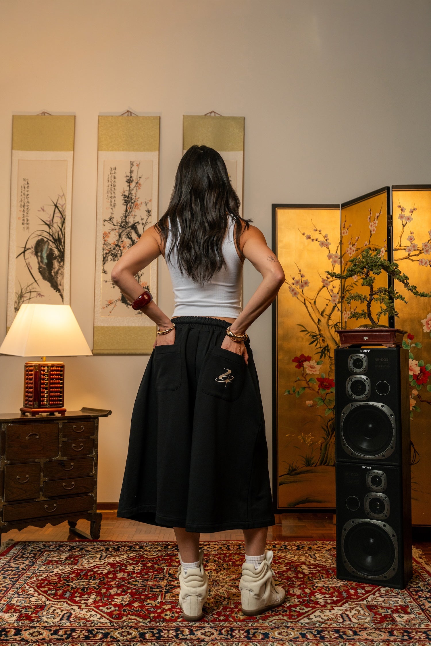 Oversize Crew Shorts - Black