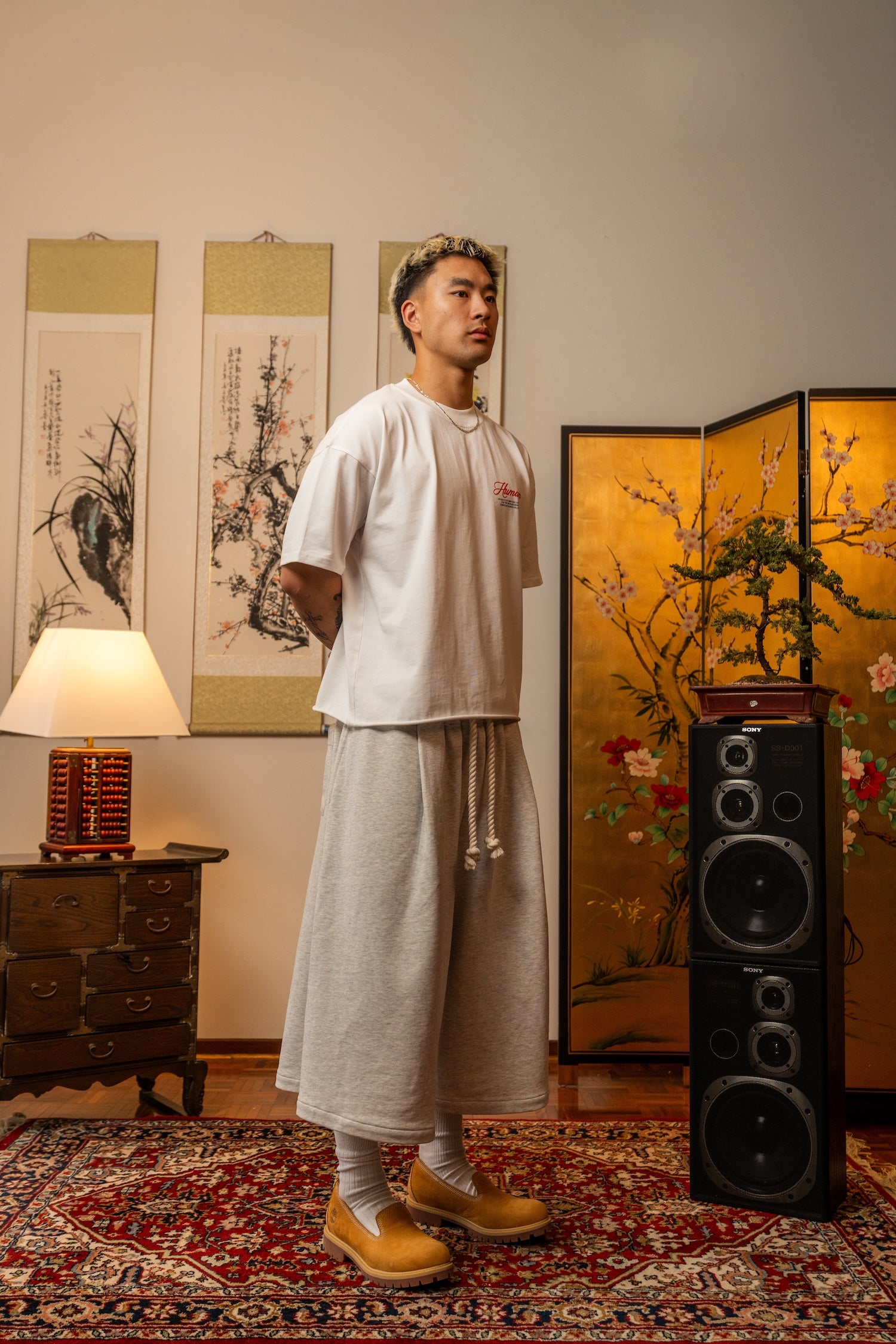 Oversize Crew Shorts - Marl