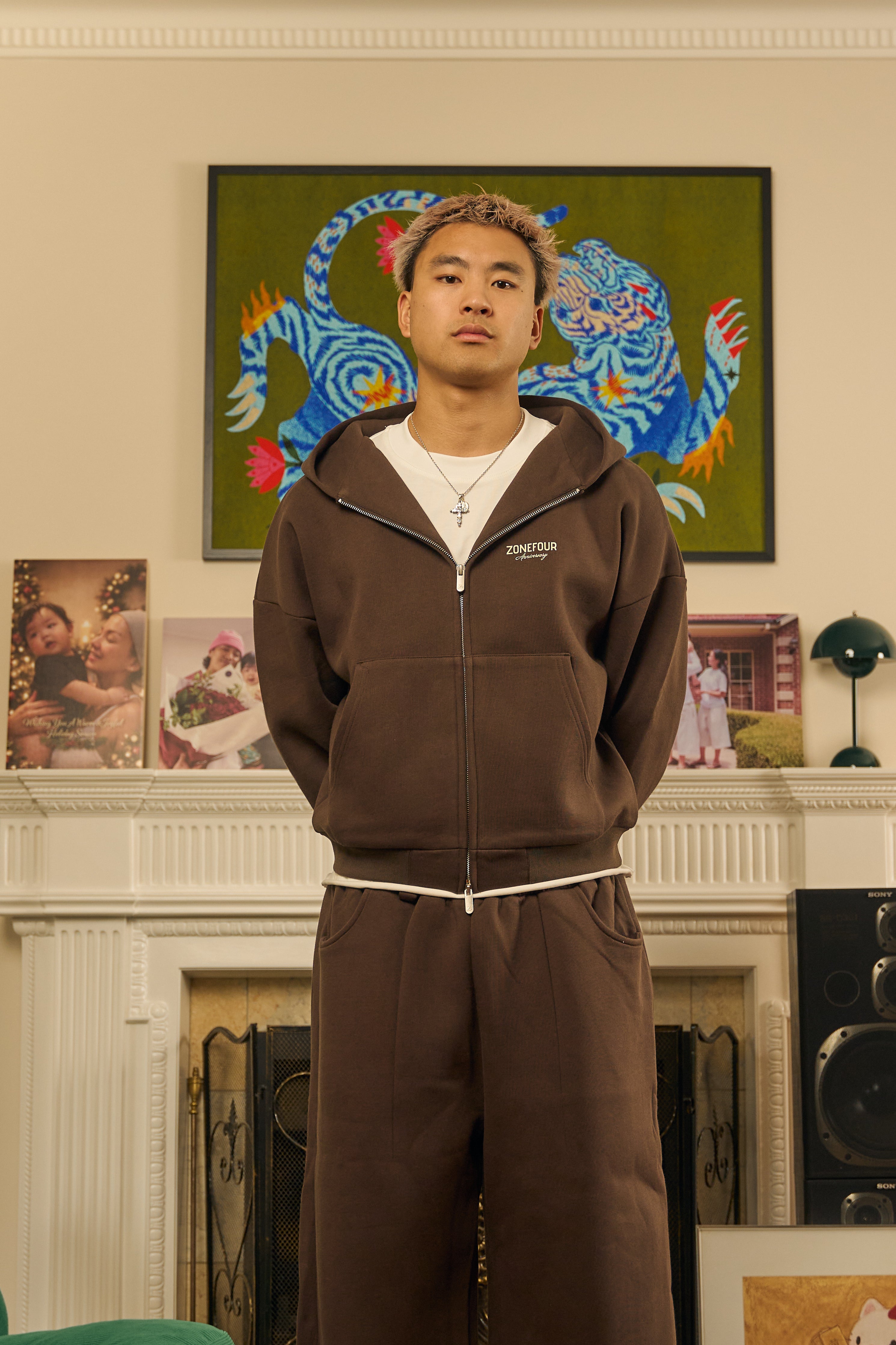 Anniversary Zip Hoodie - Taupe