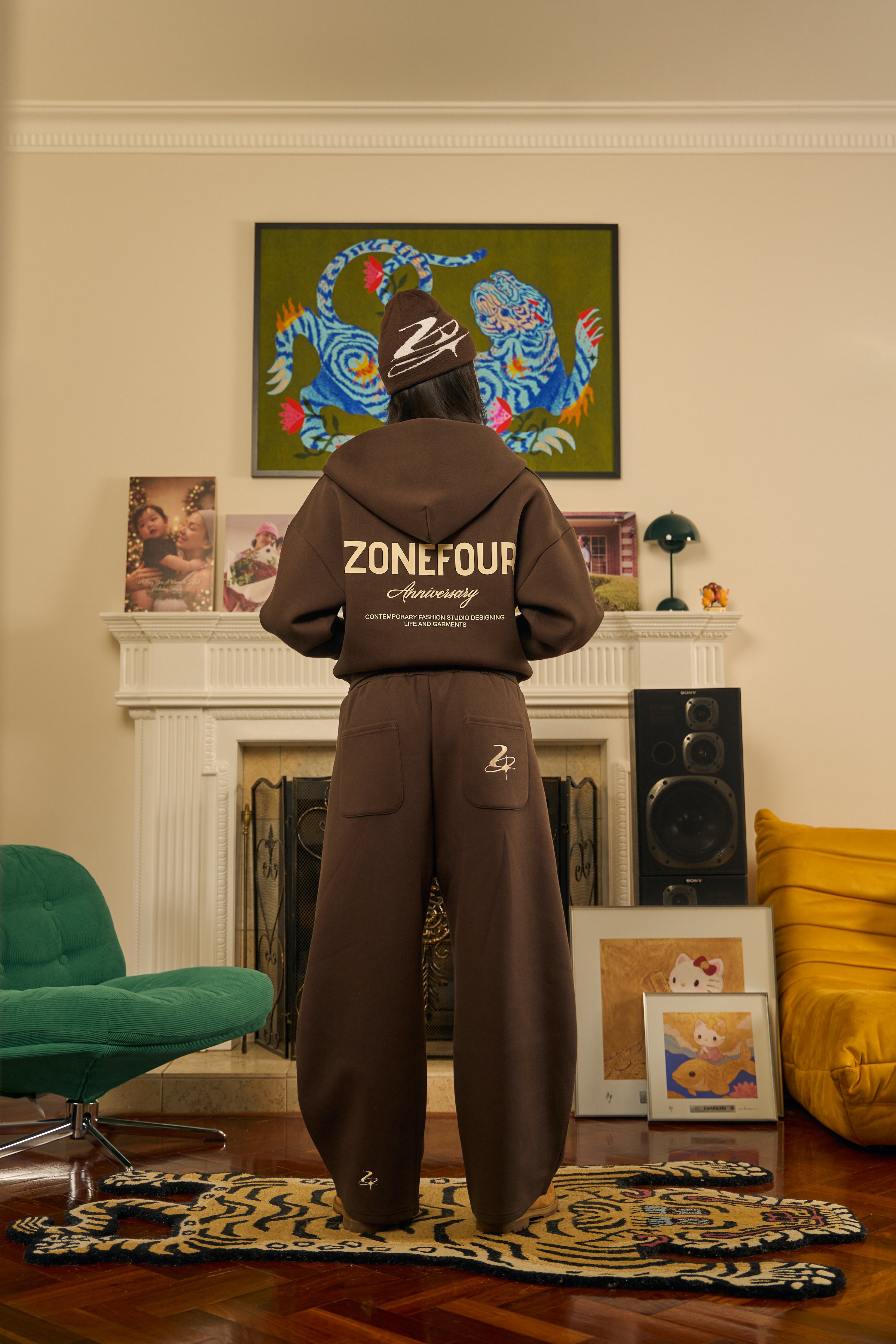 Anniversary Zip Hoodie - Taupe