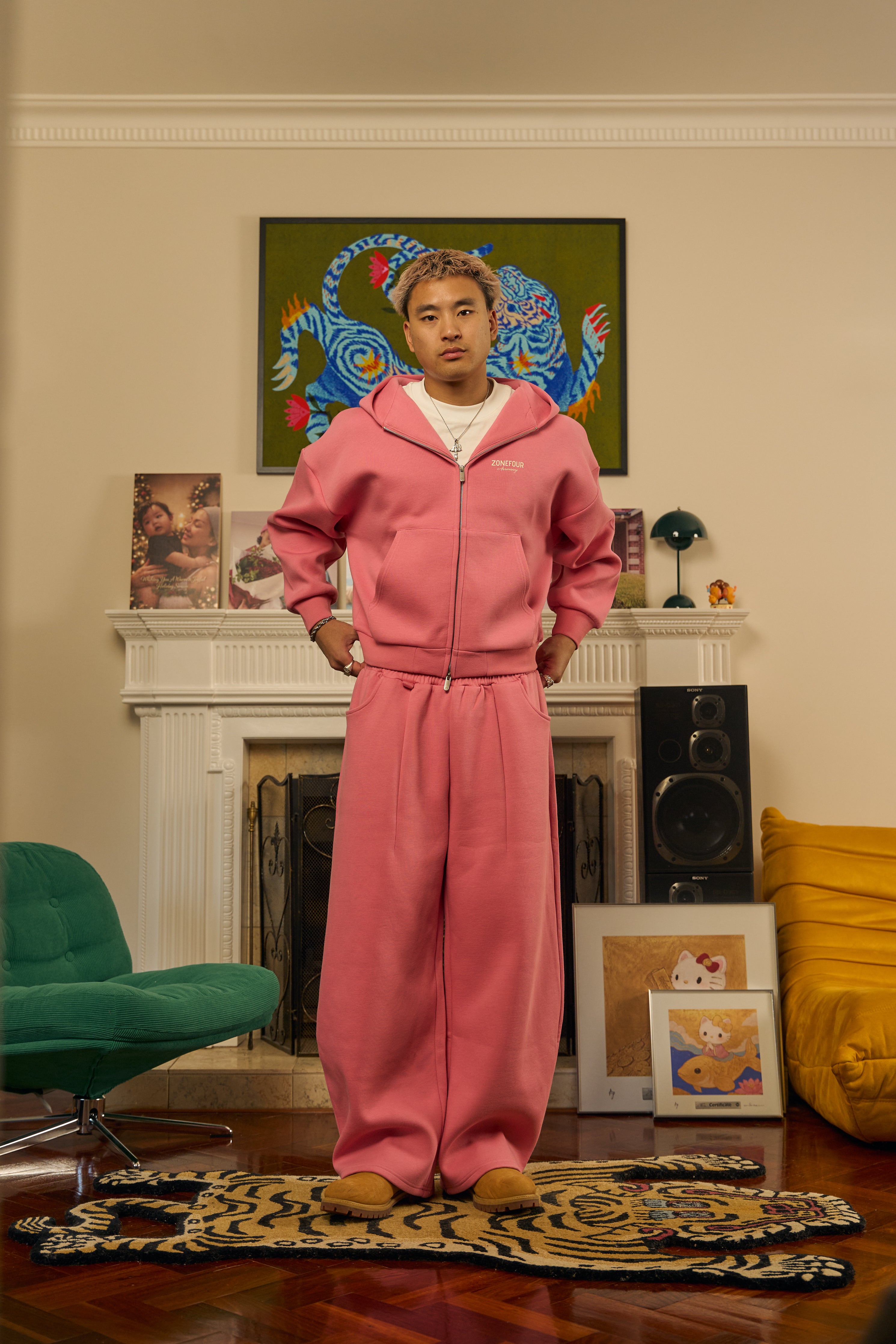 Anniversary Zip Hoodie - Pink