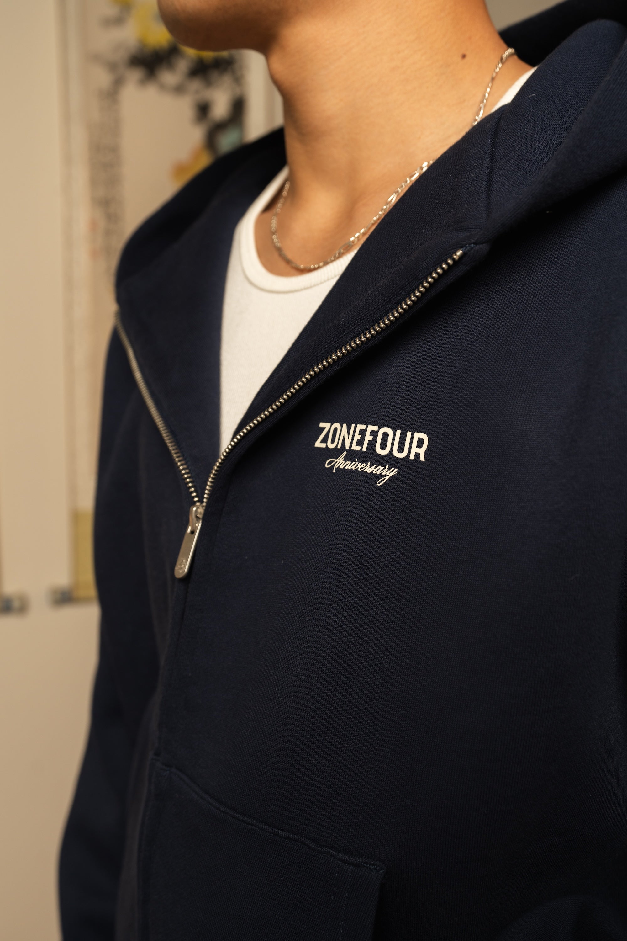 Anniversary Zip Hoodie - Navy