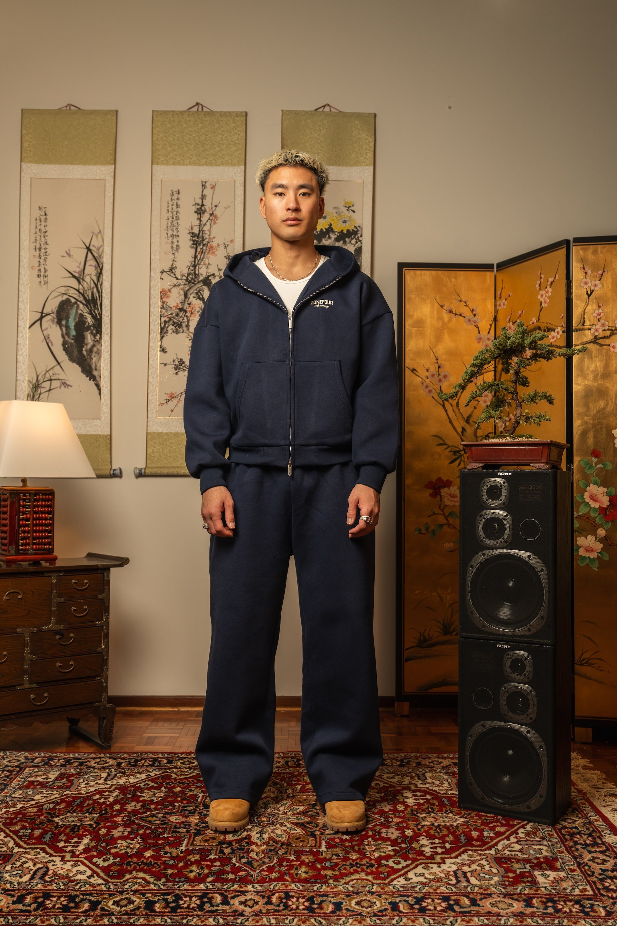 Anniversary Zip Hoodie - Navy