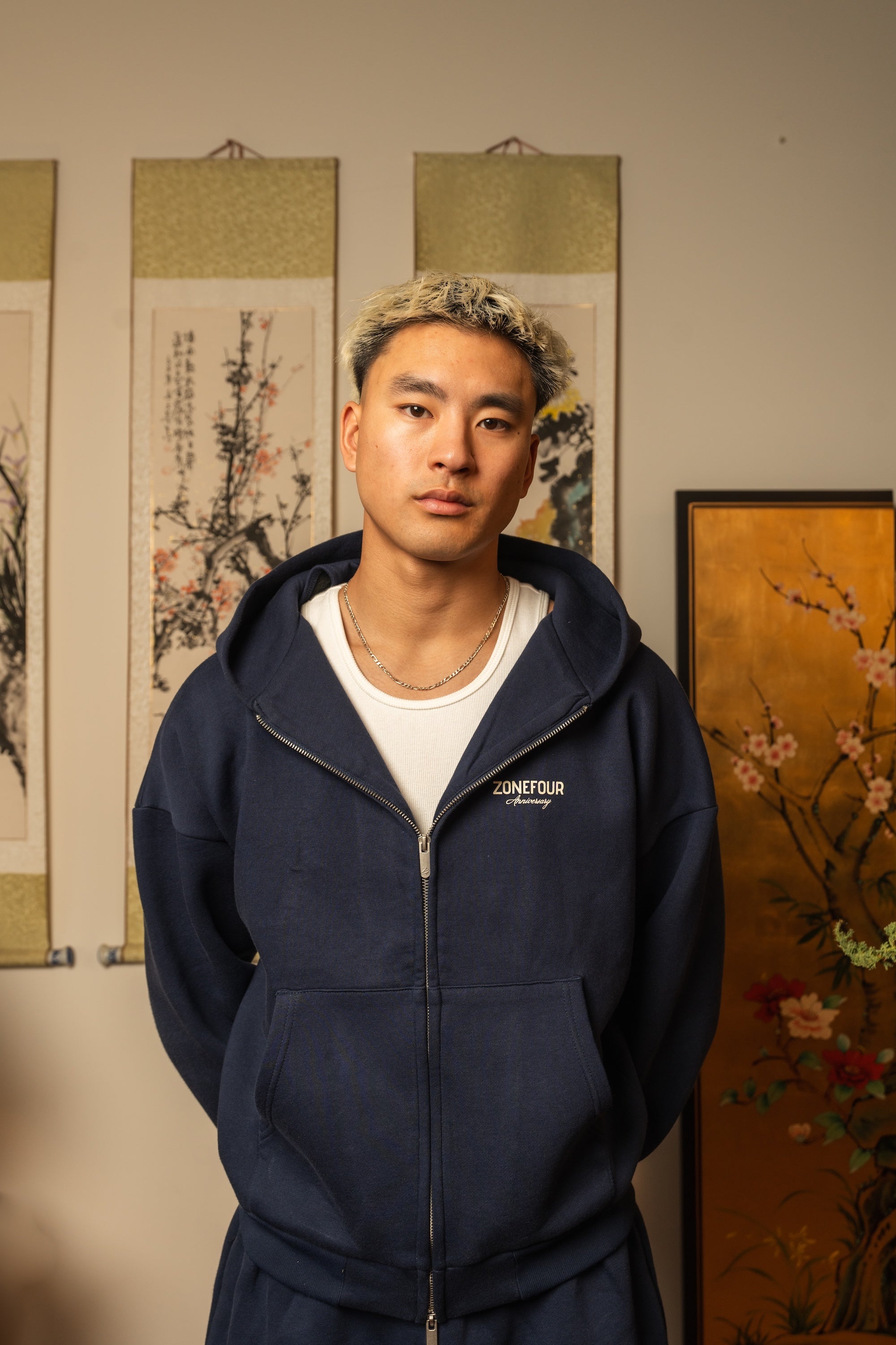 Anniversary Zip Hoodie - Navy