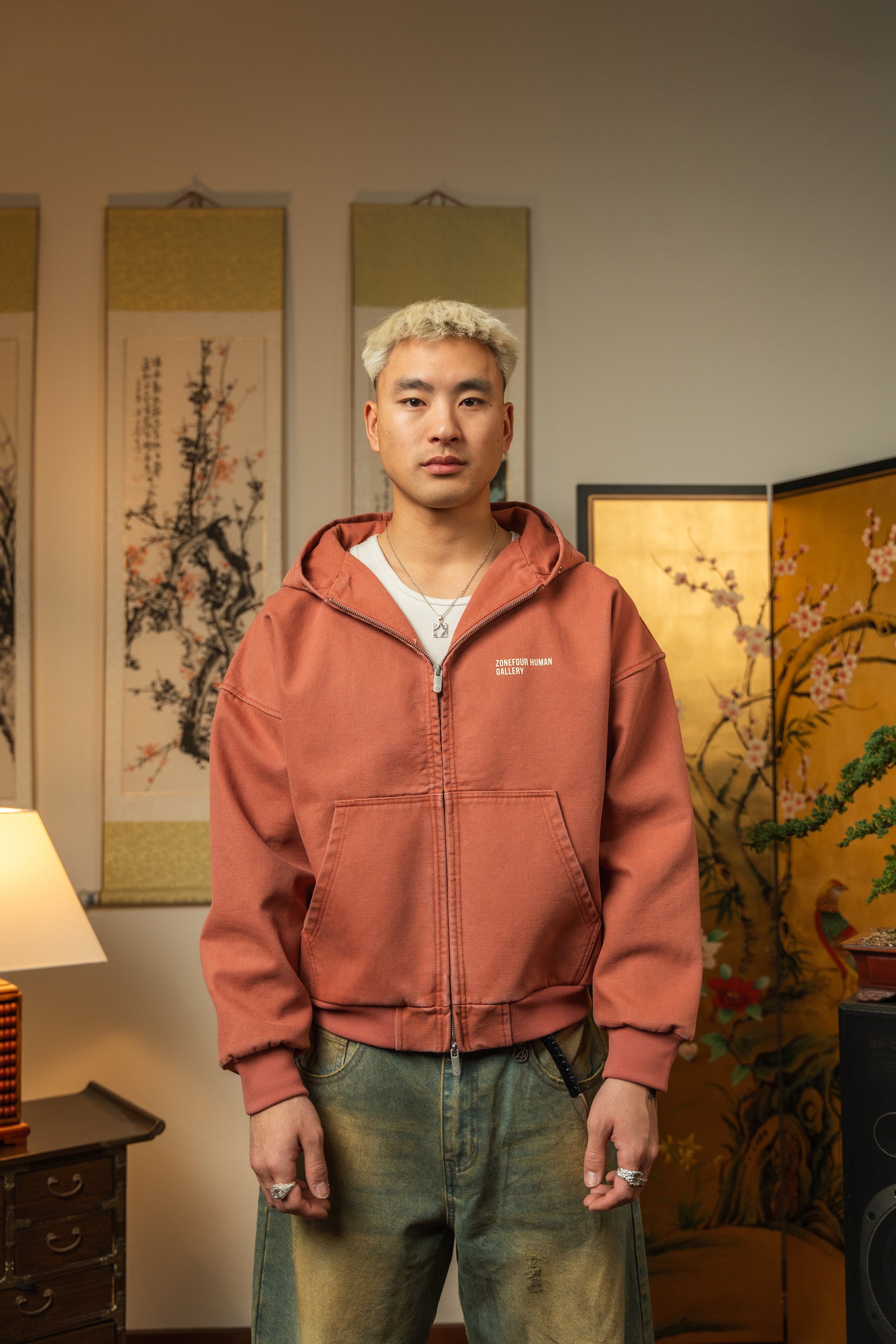 Human Gallery Work Jacket - Peach