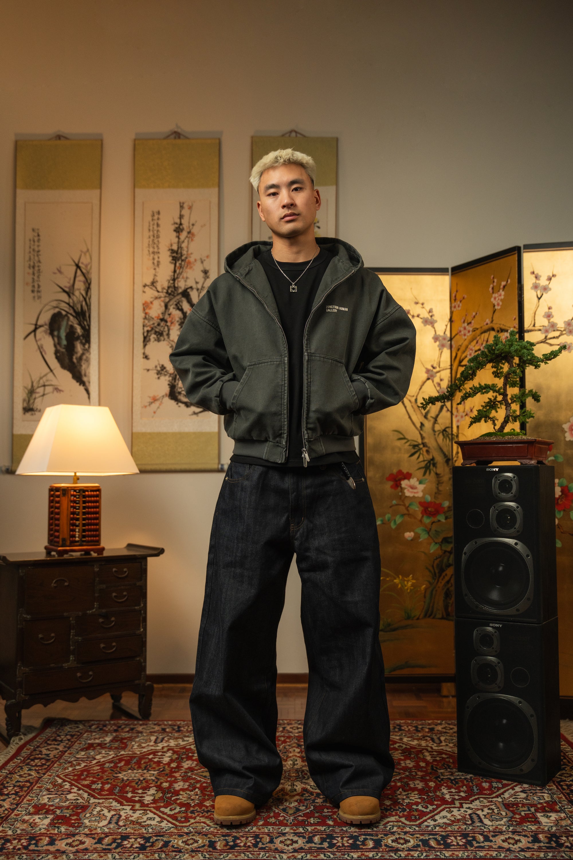 Human Gallery Work Jacket - Stone Grey