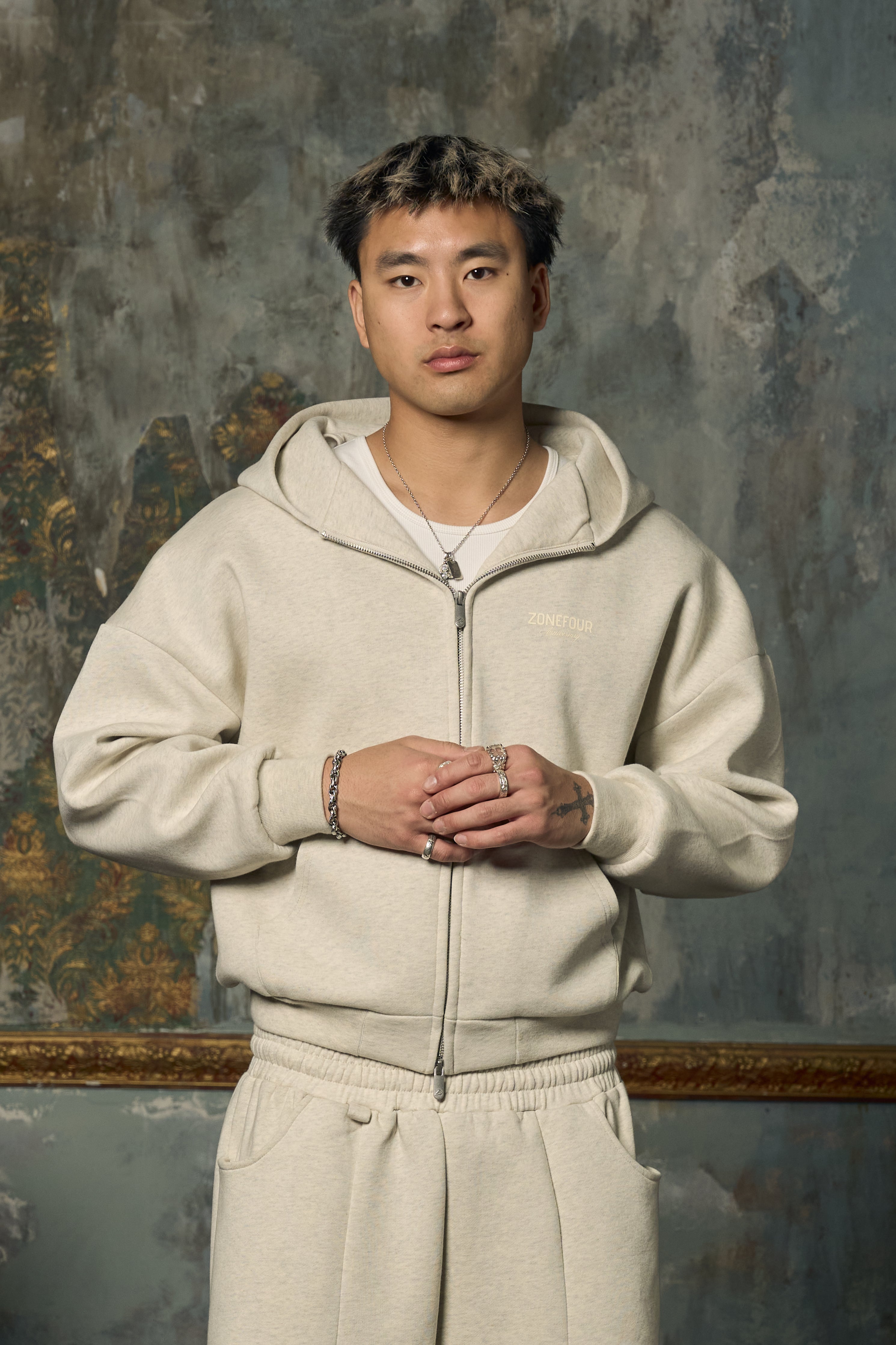 Anniversary Zip Hoodie - Marl Grey