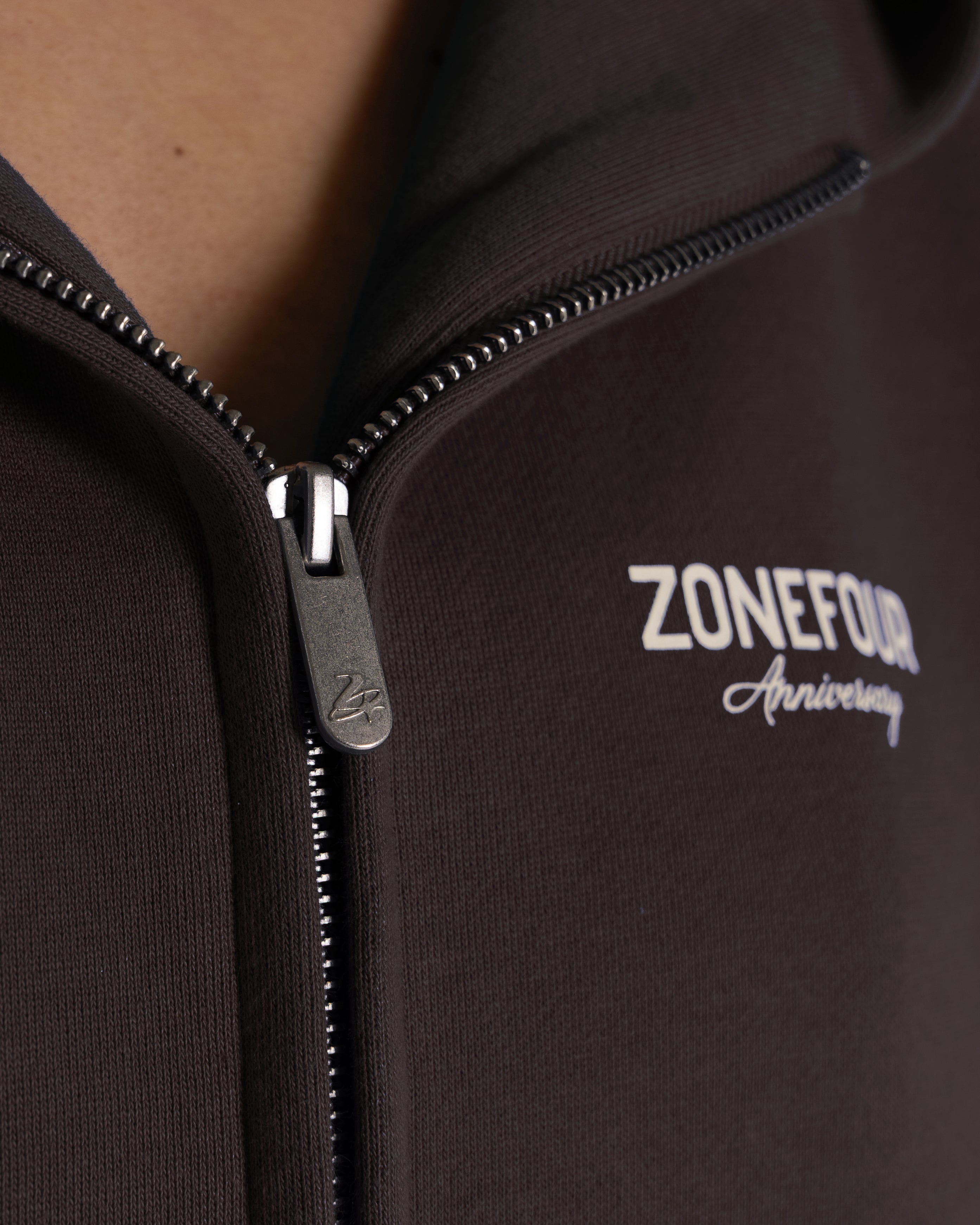 Anniversary Zip Hoodie - Taupe