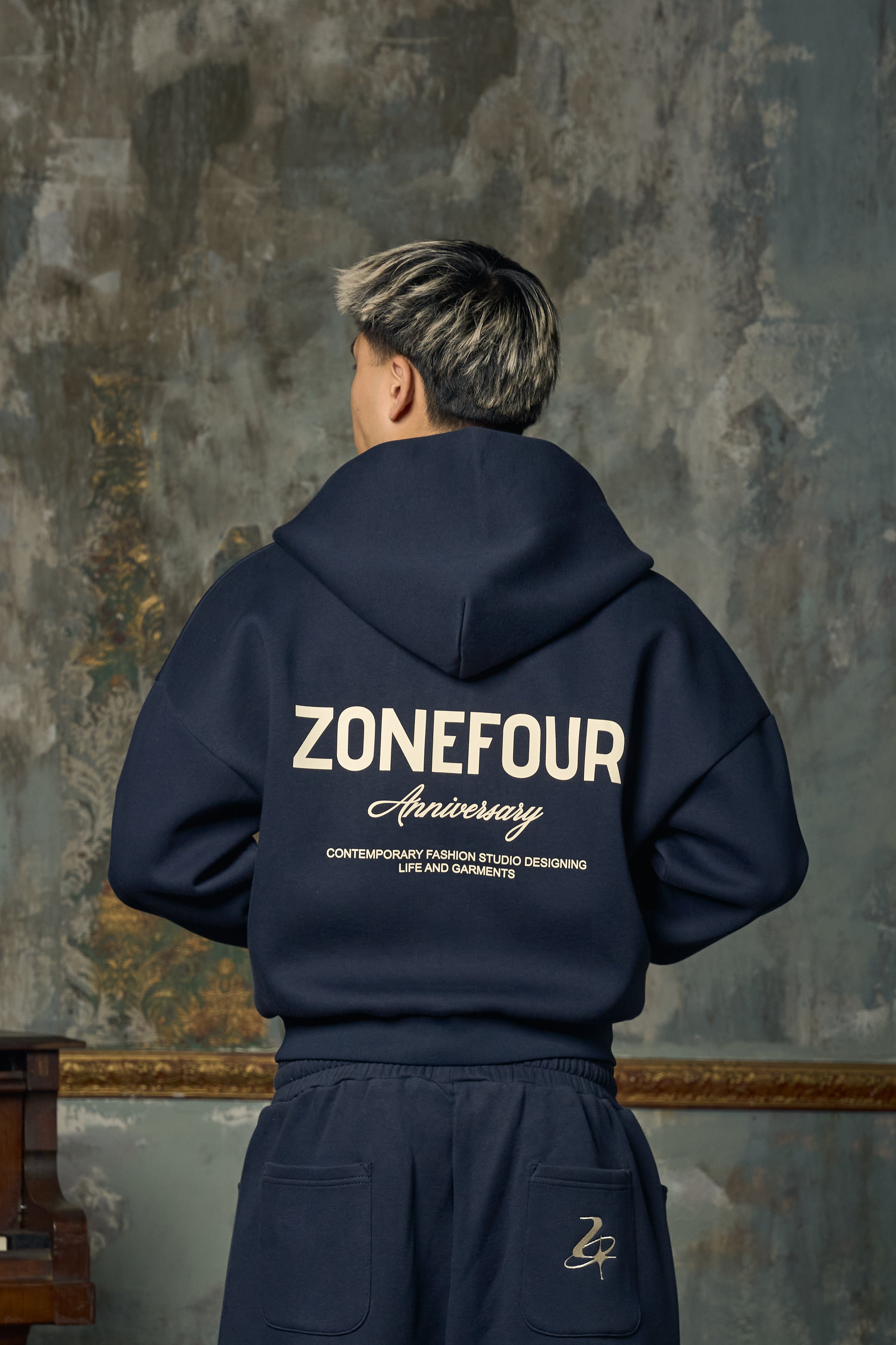 Anniversary Zip Hoodie - Navy