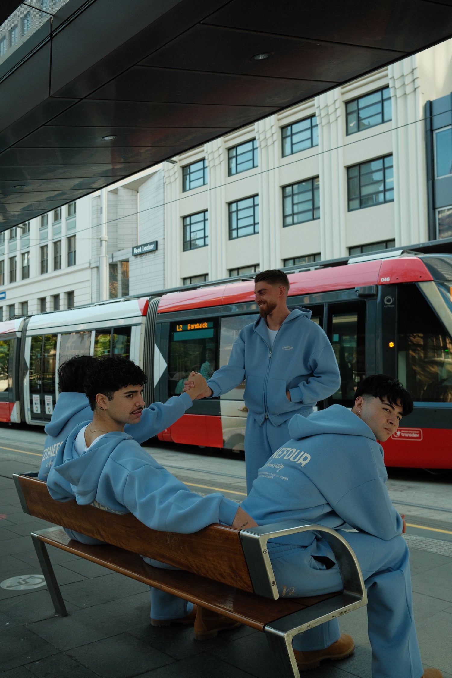 Anniversary Zip Hoodie - Baby Blue