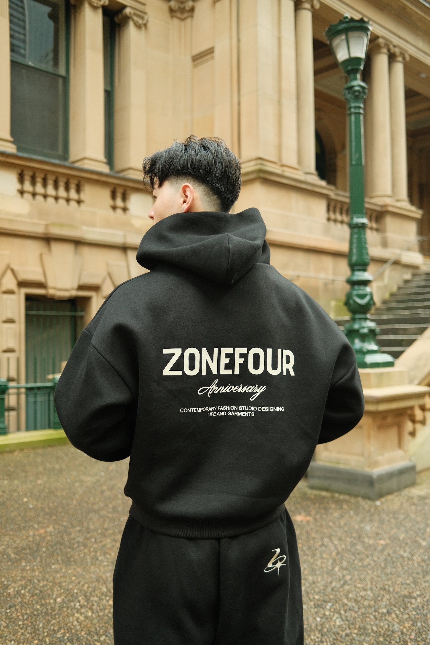 Anniversary Zip Hoodie - Black