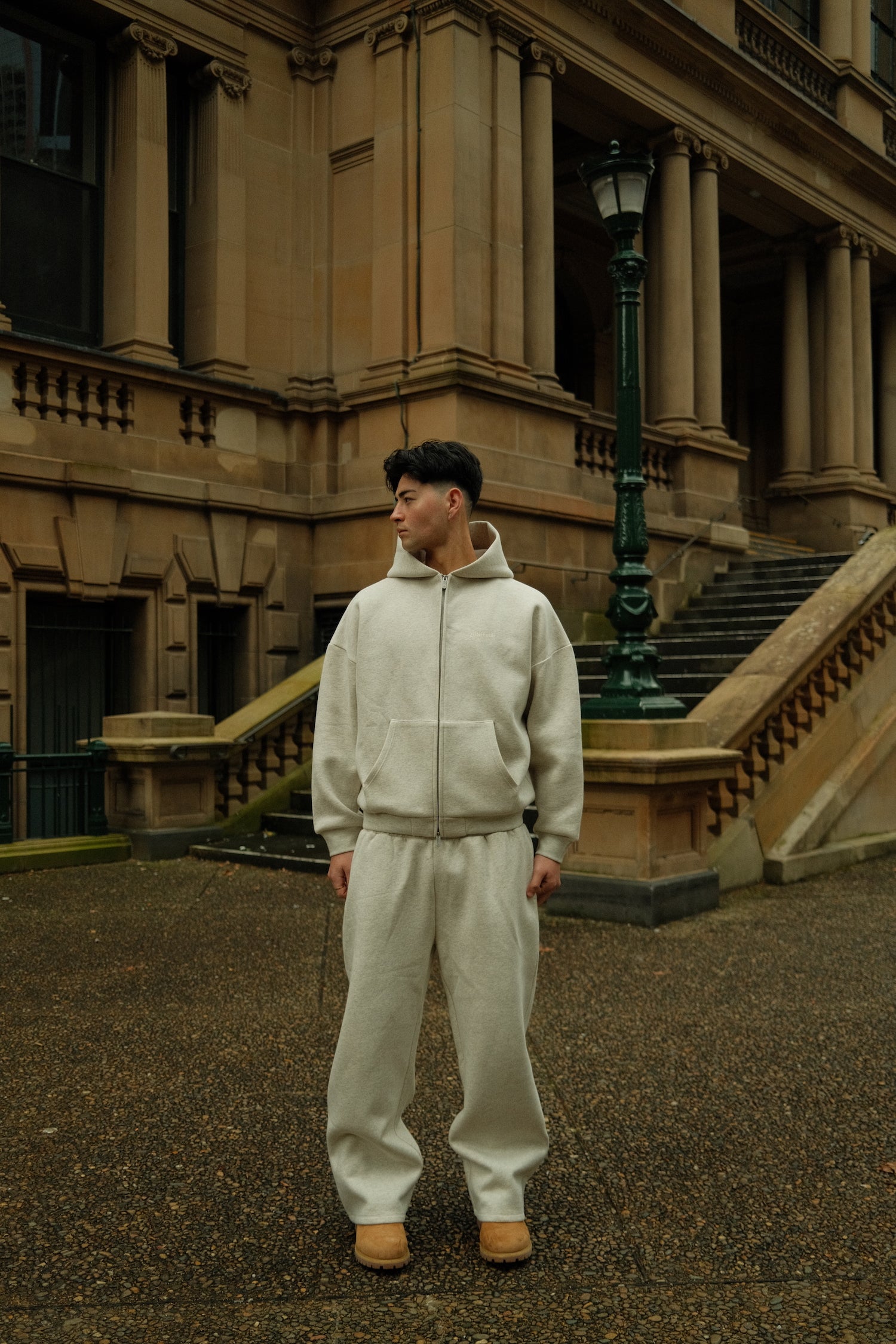 Anniversary Wide Leg Sweats - Marl Grey