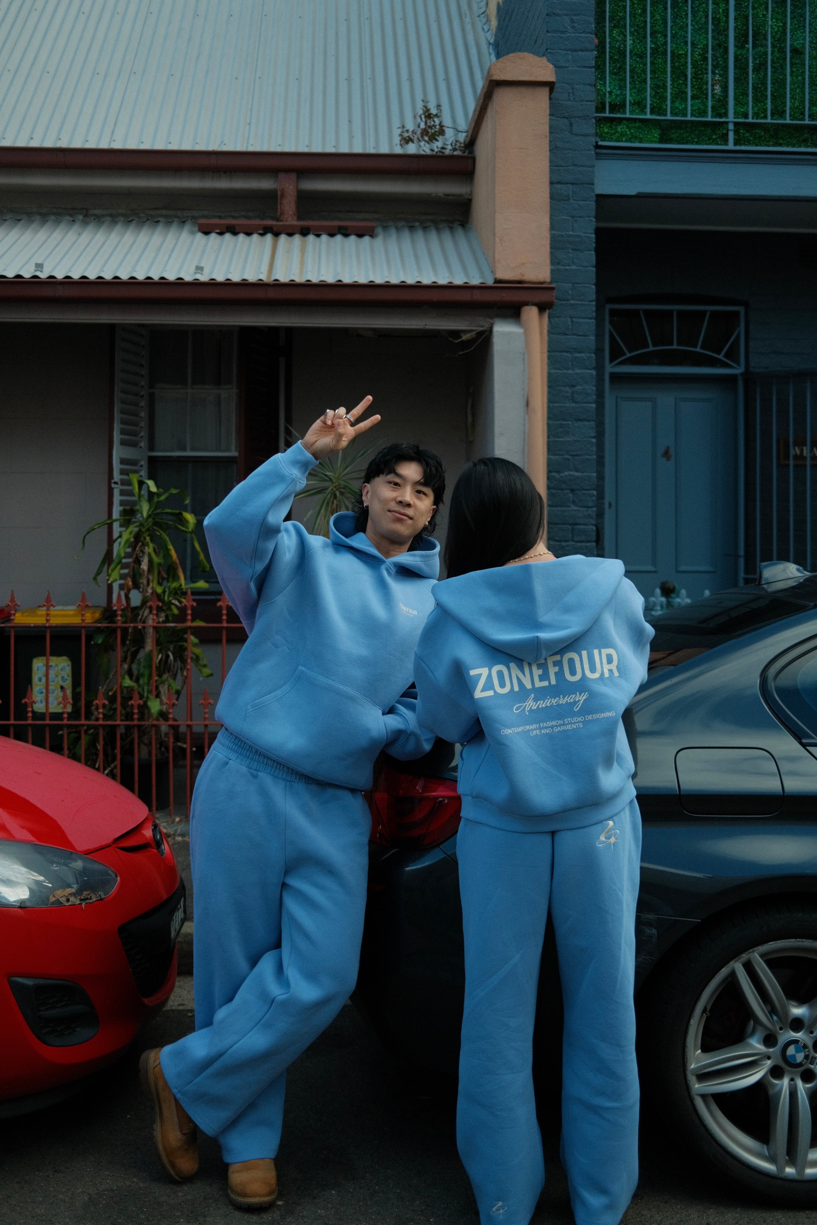 Anniversary Raglan Hoodie - Baby Blue