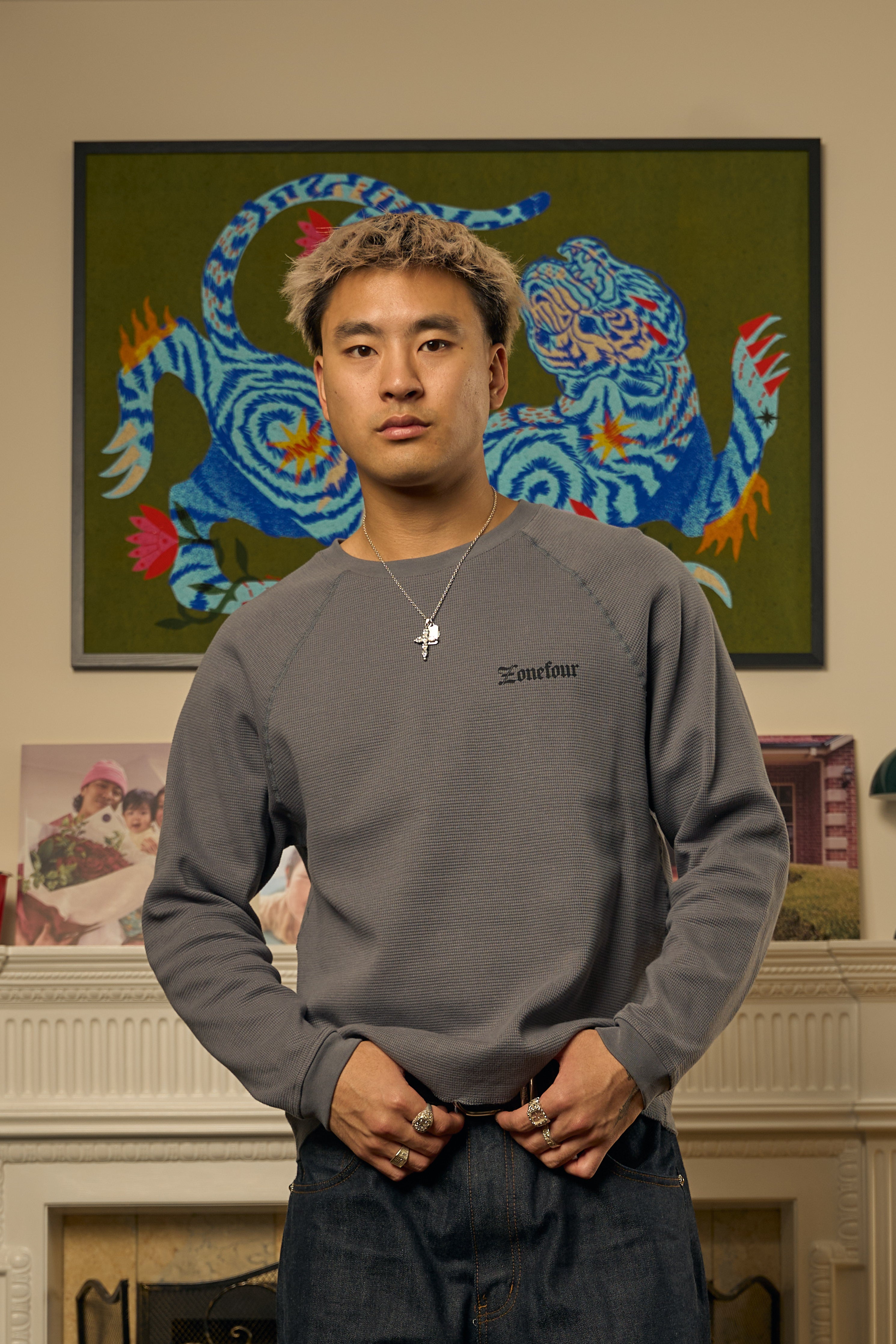 Long Sleeve Waffle - Charcoal Grey