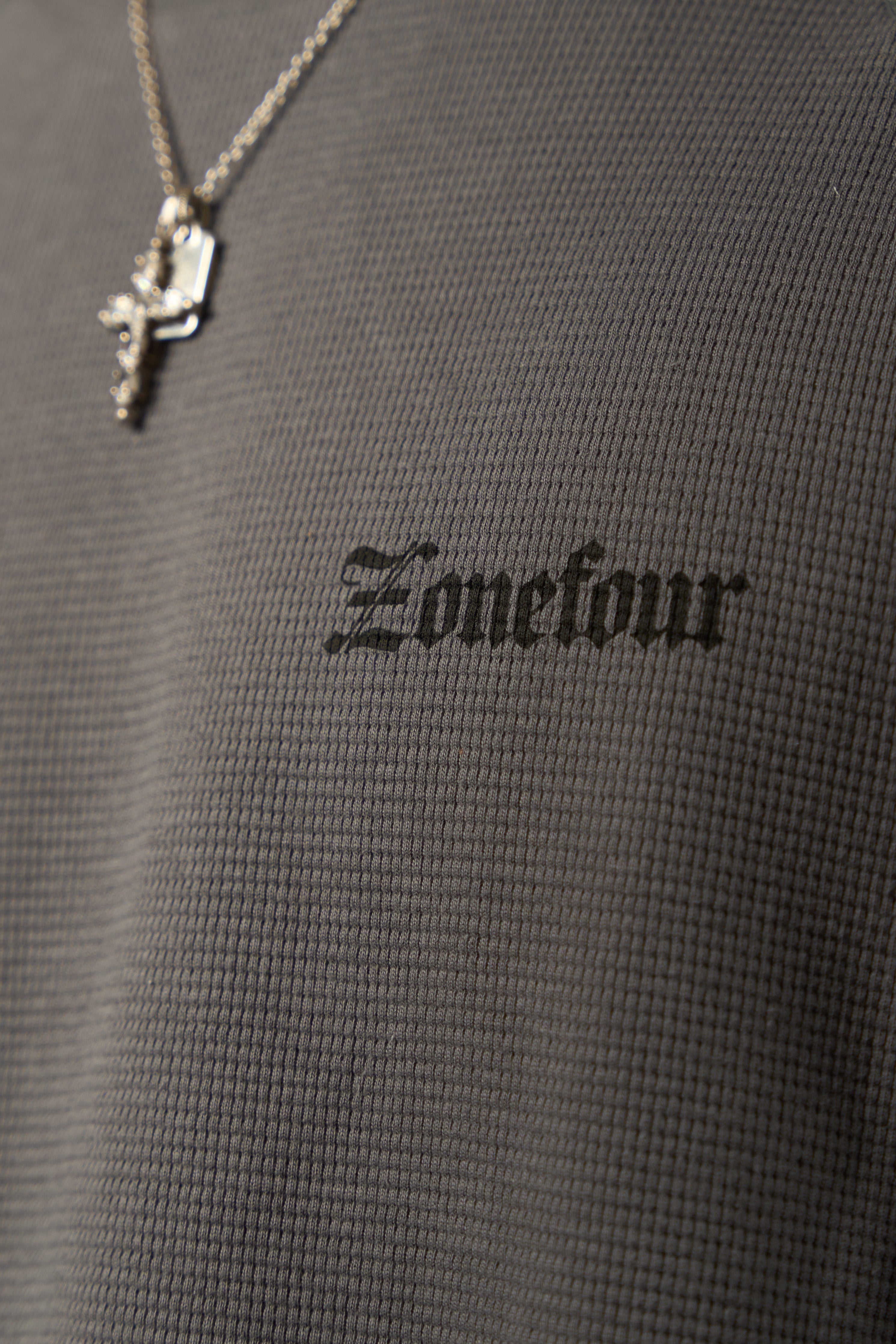 Long Sleeve Waffle - Charcoal Grey
