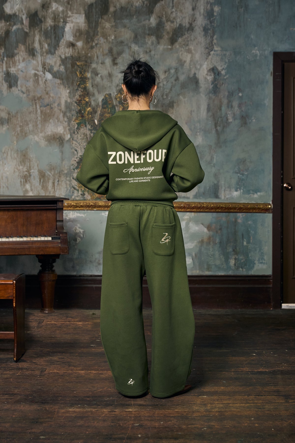 Anniversary Zip Hoodie - Field Green