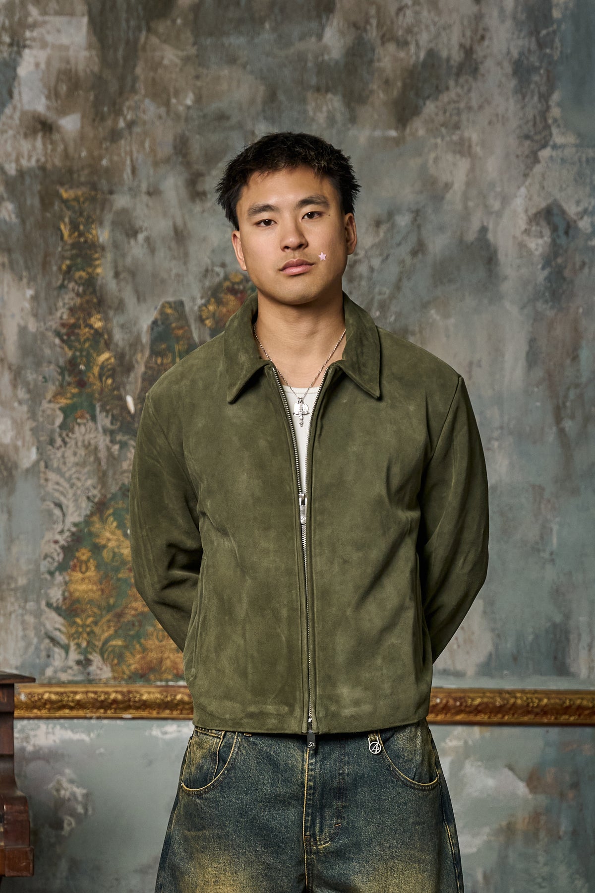 Moss Suede Jacket - Green