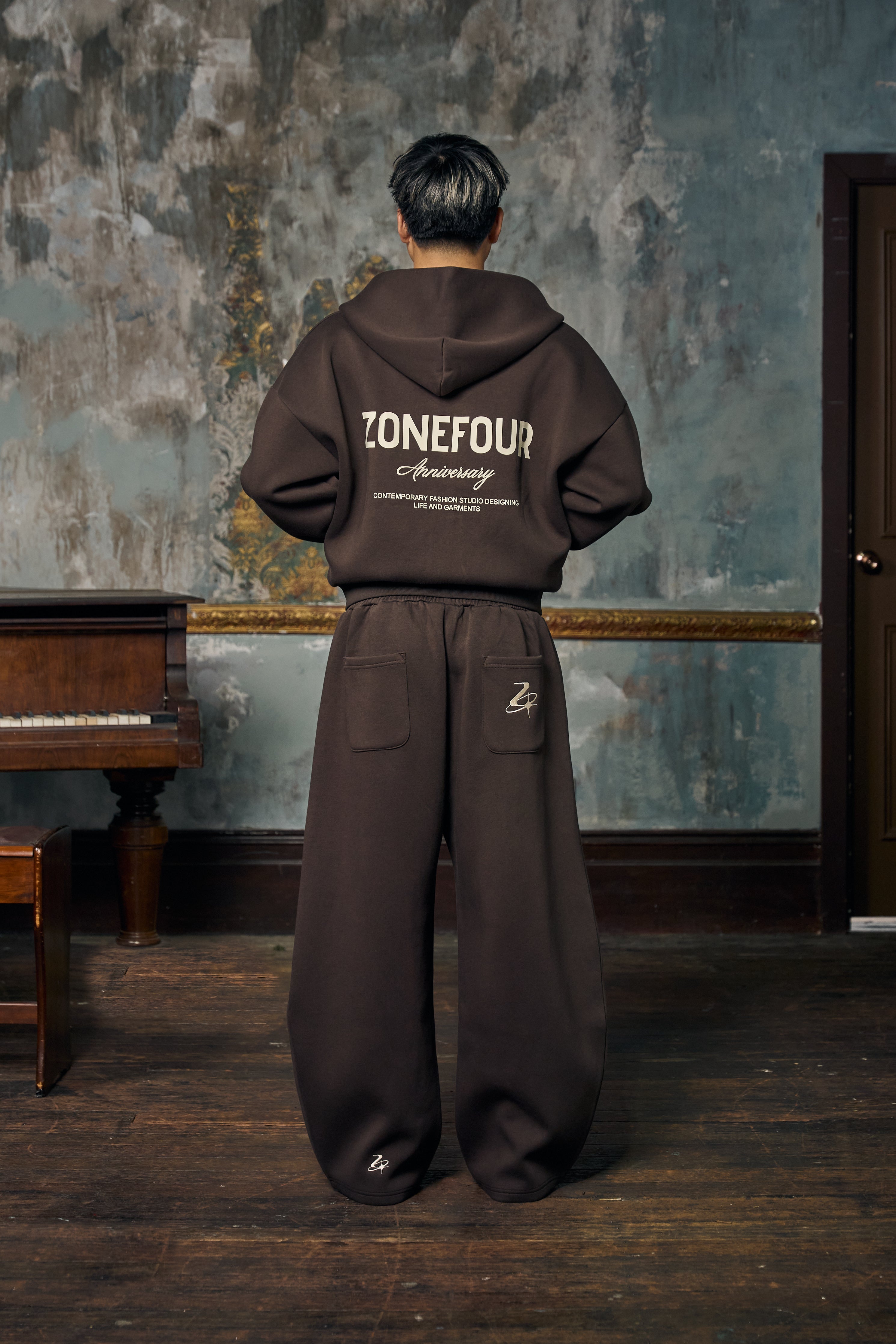 Anniversary Zip Hoodie - Taupe