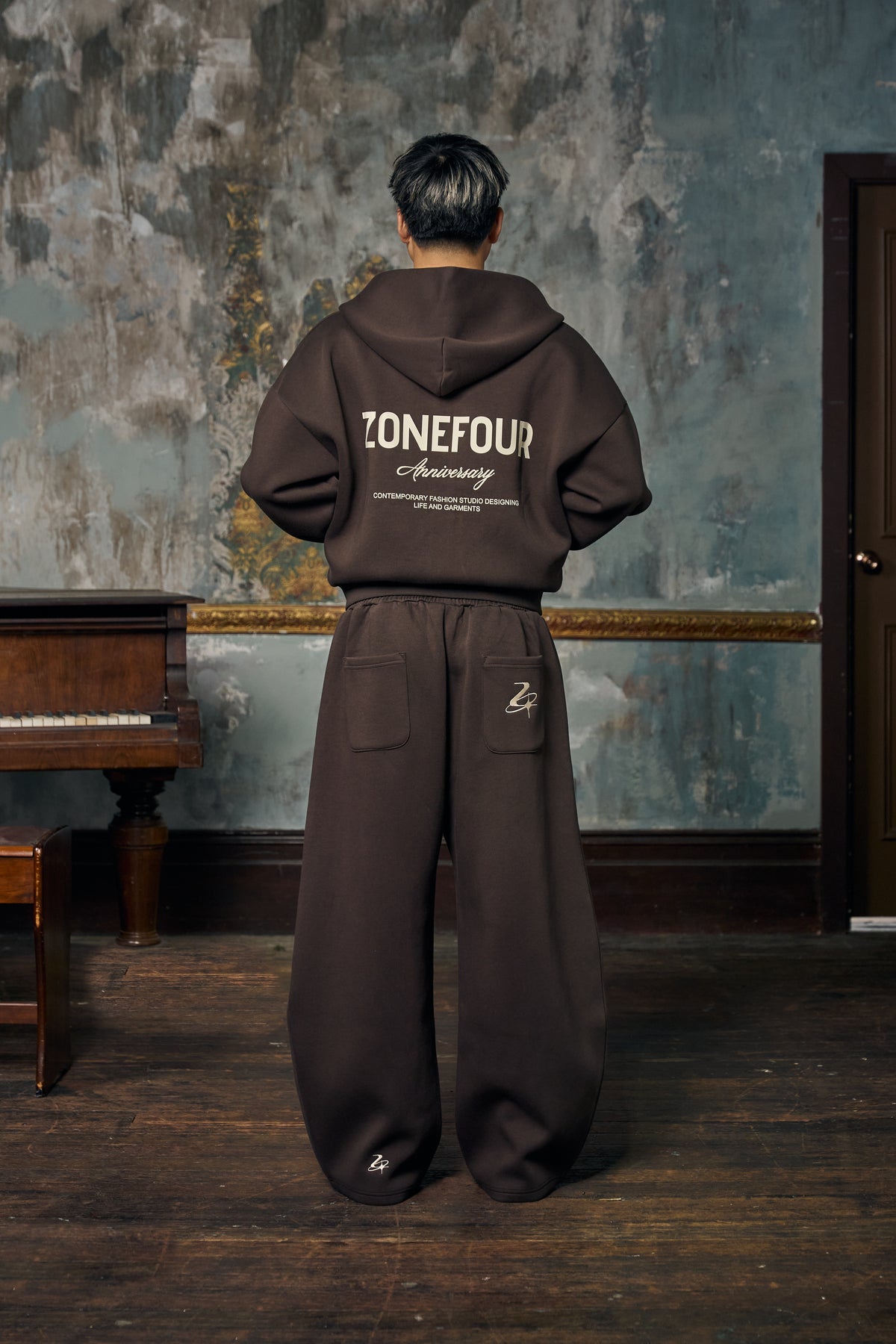 Anniversary Zip Hoodie - Taupe
