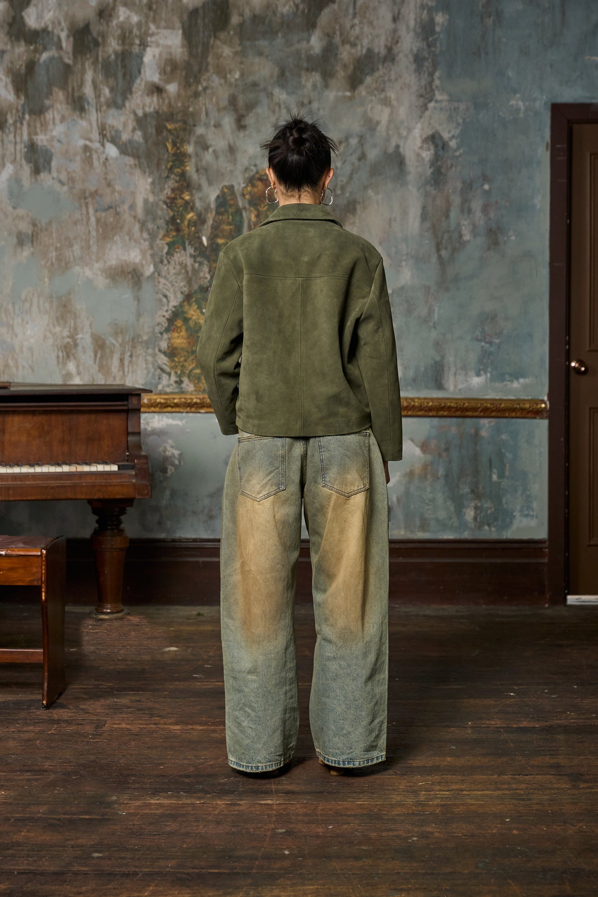 Moss Suede Jacket - Green