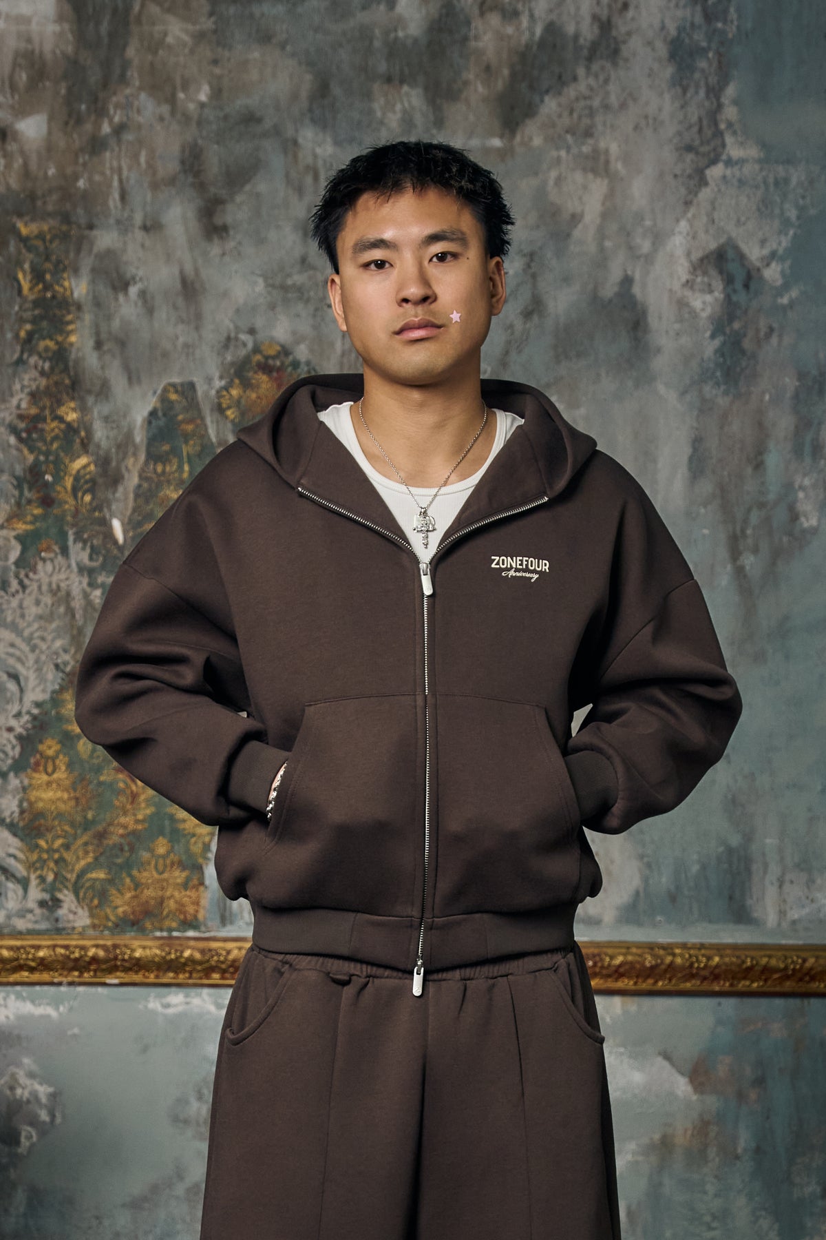 Anniversary Zip Hoodie - Taupe