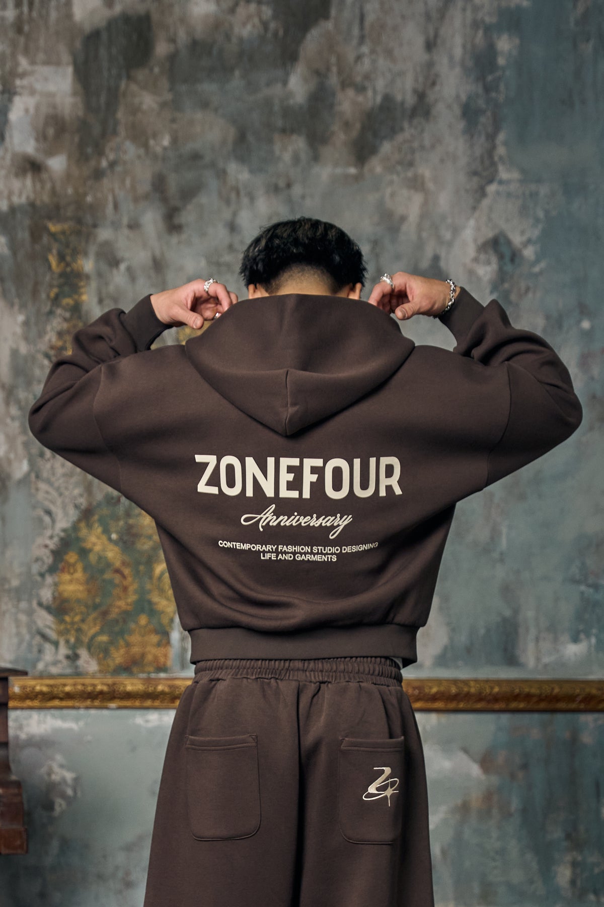 Anniversary Zip Hoodie - Taupe