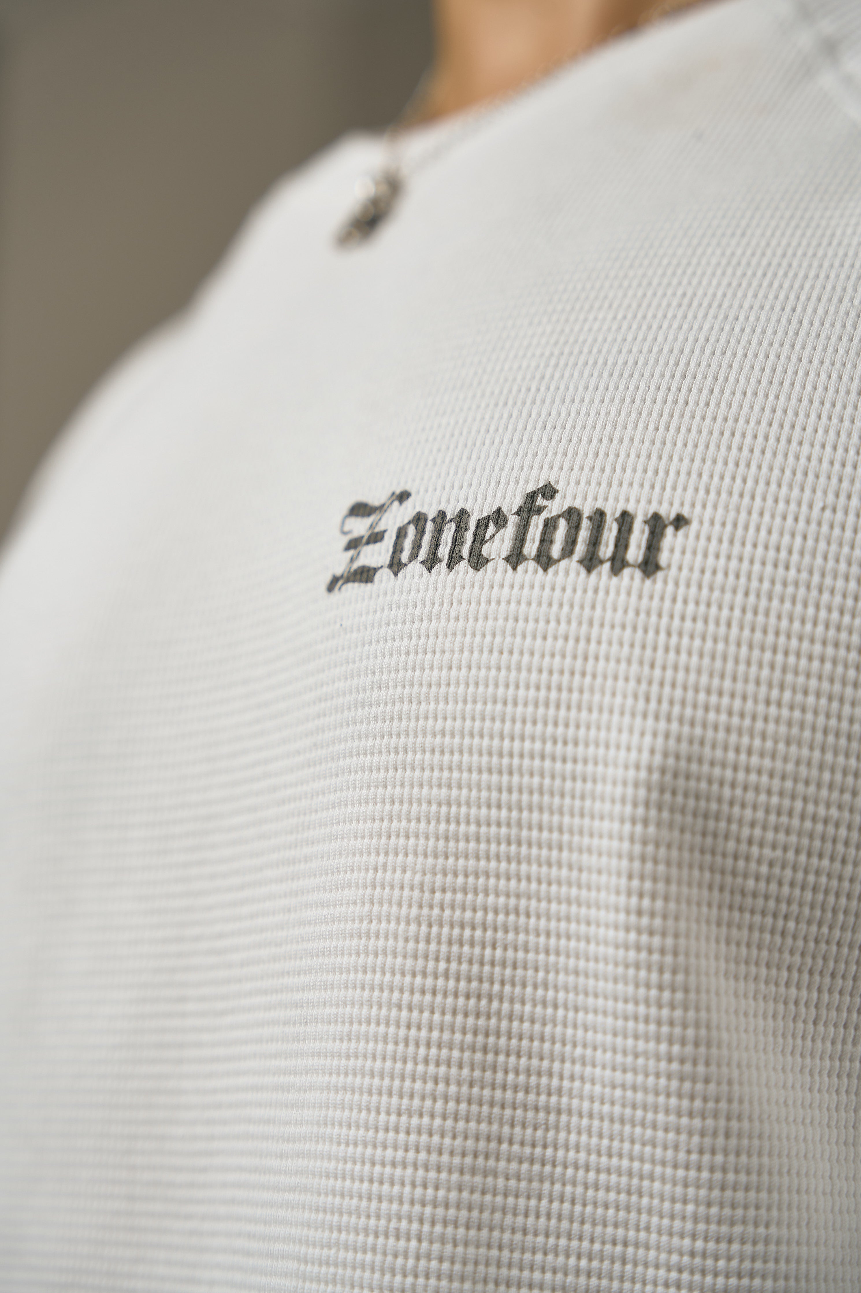 Long Sleeve Ego Waffle - White