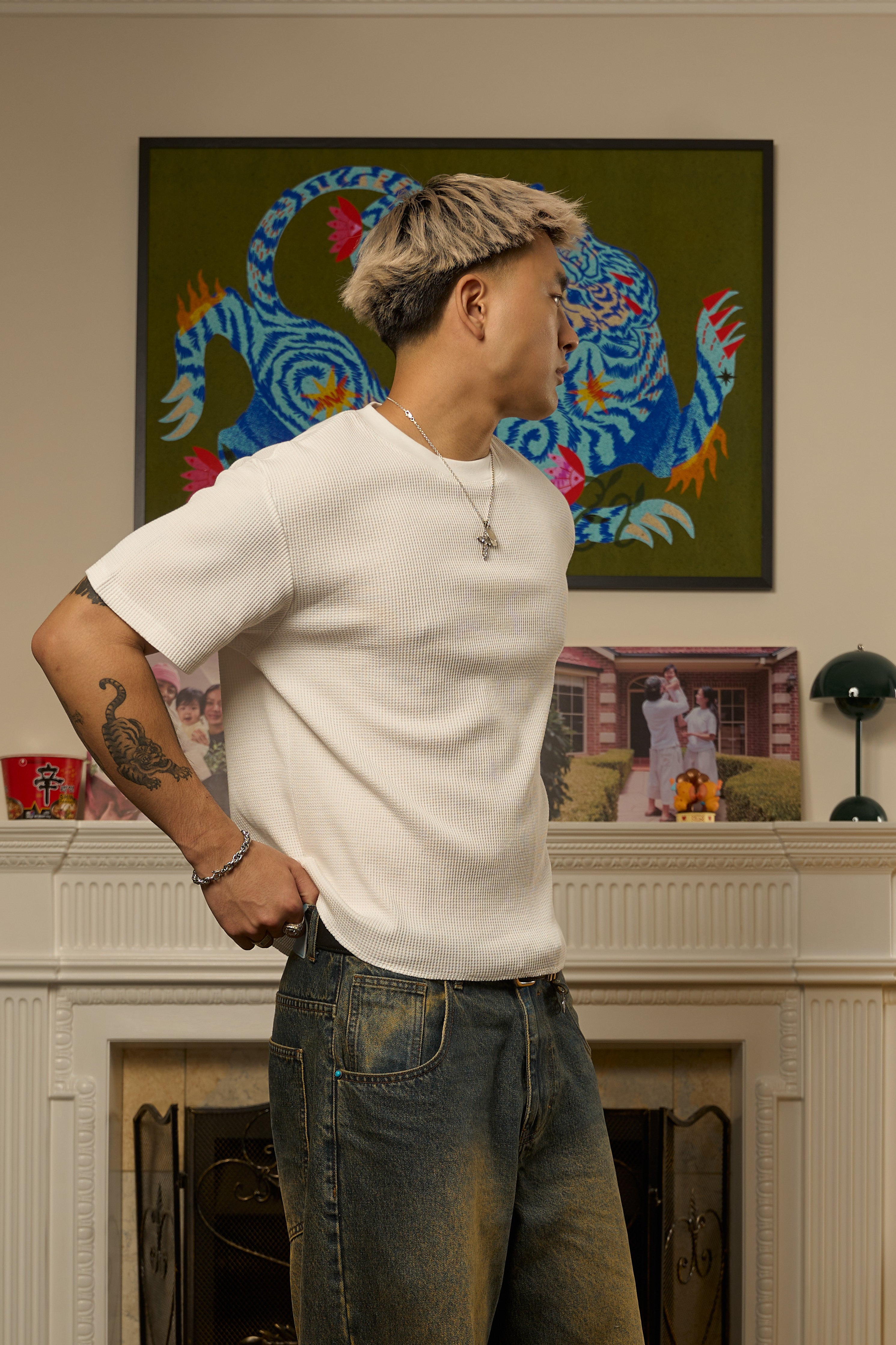 Waffle Tee - White