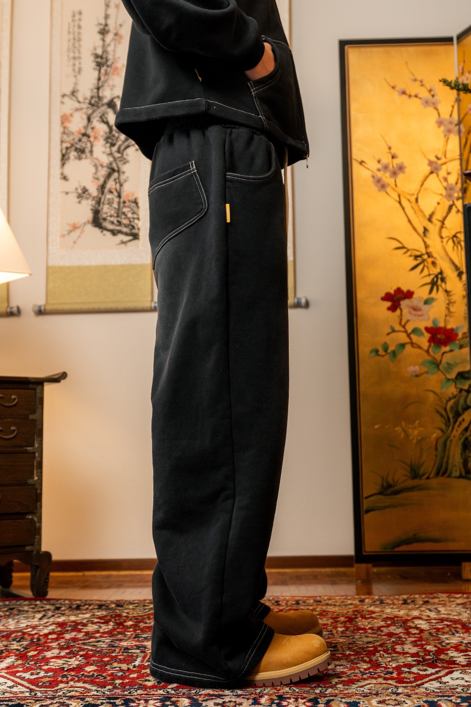 Human Gallery Sweats - Washed Black