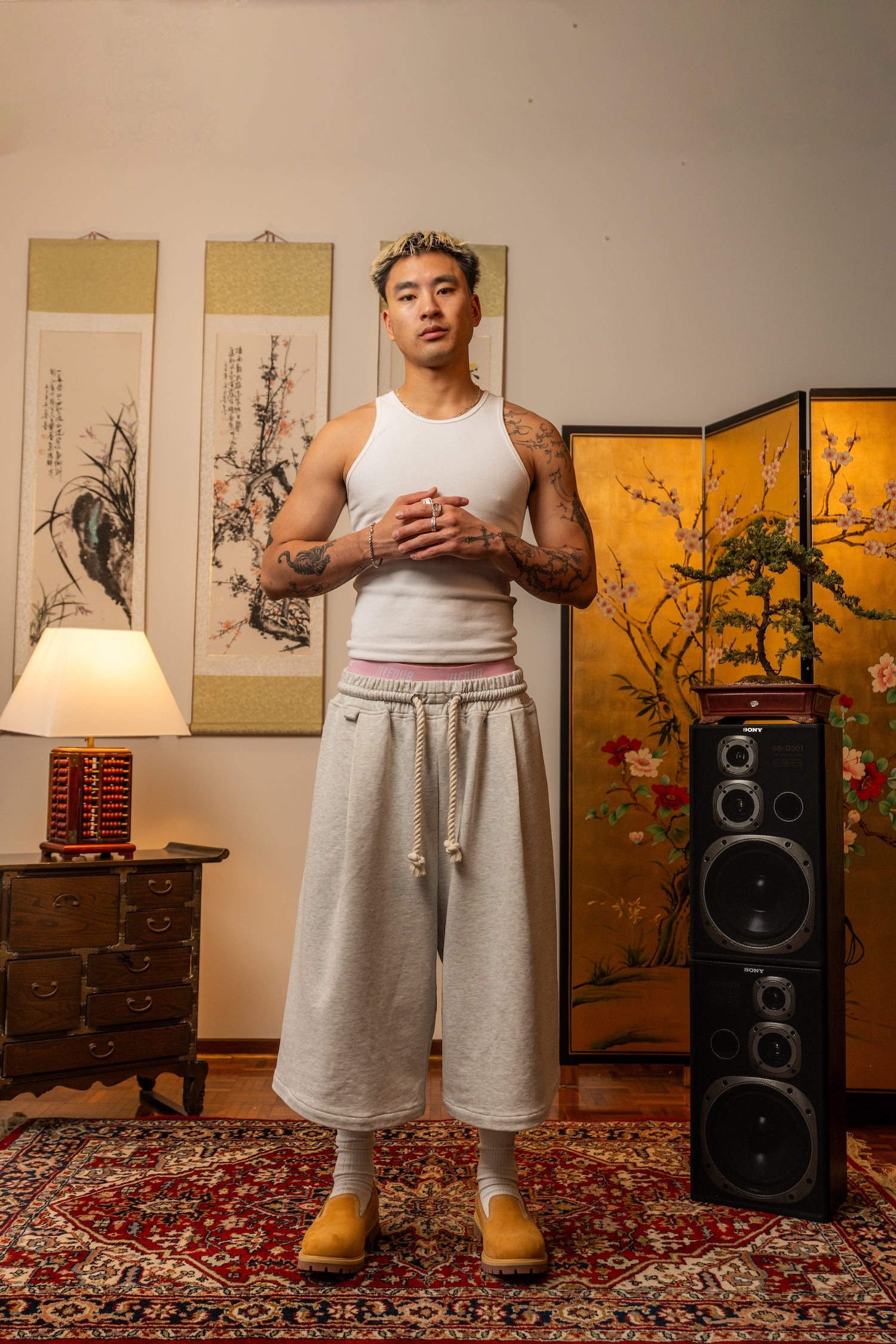 Oversize Crew Shorts - Marl