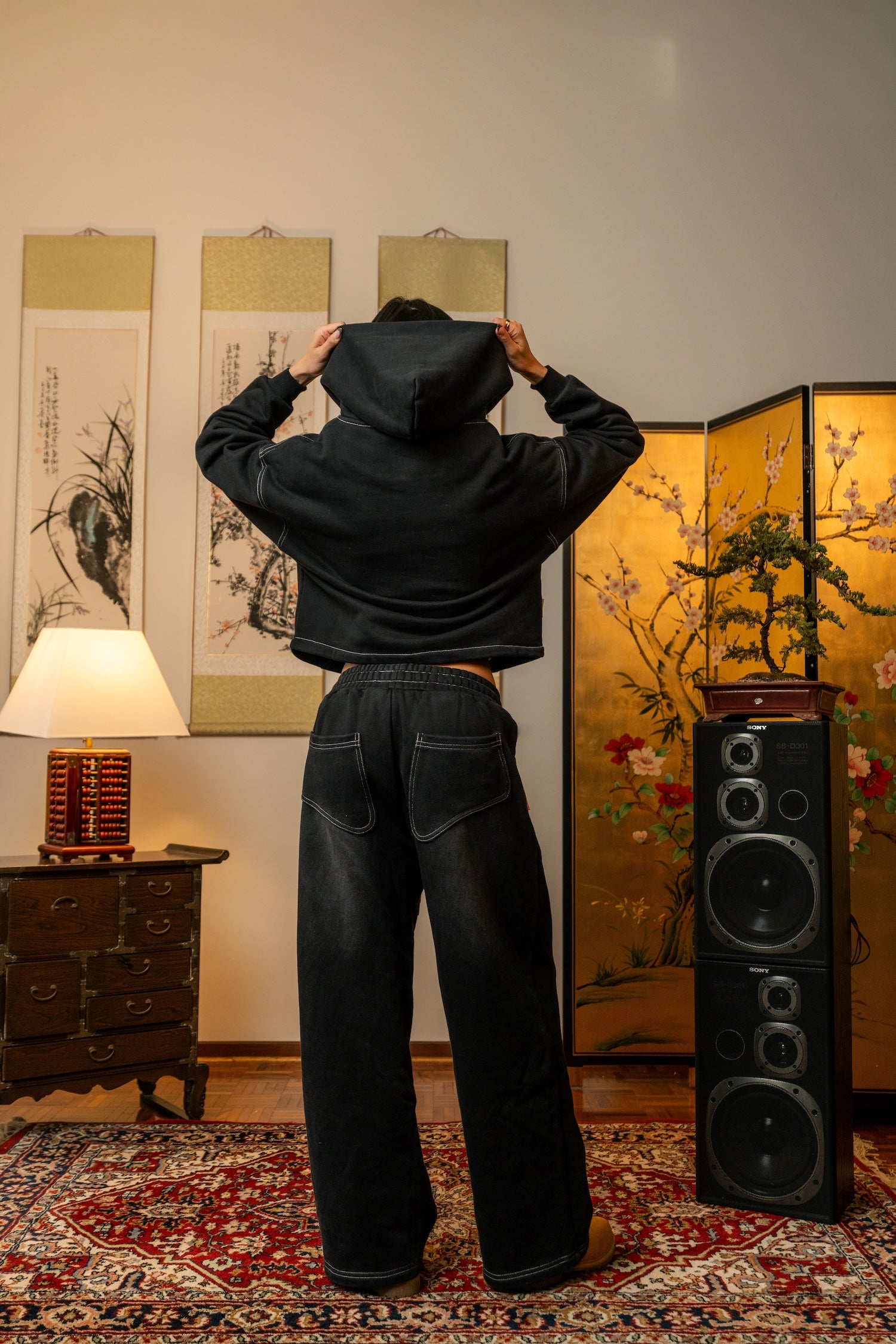 Human Gallery Sweats - Washed Black