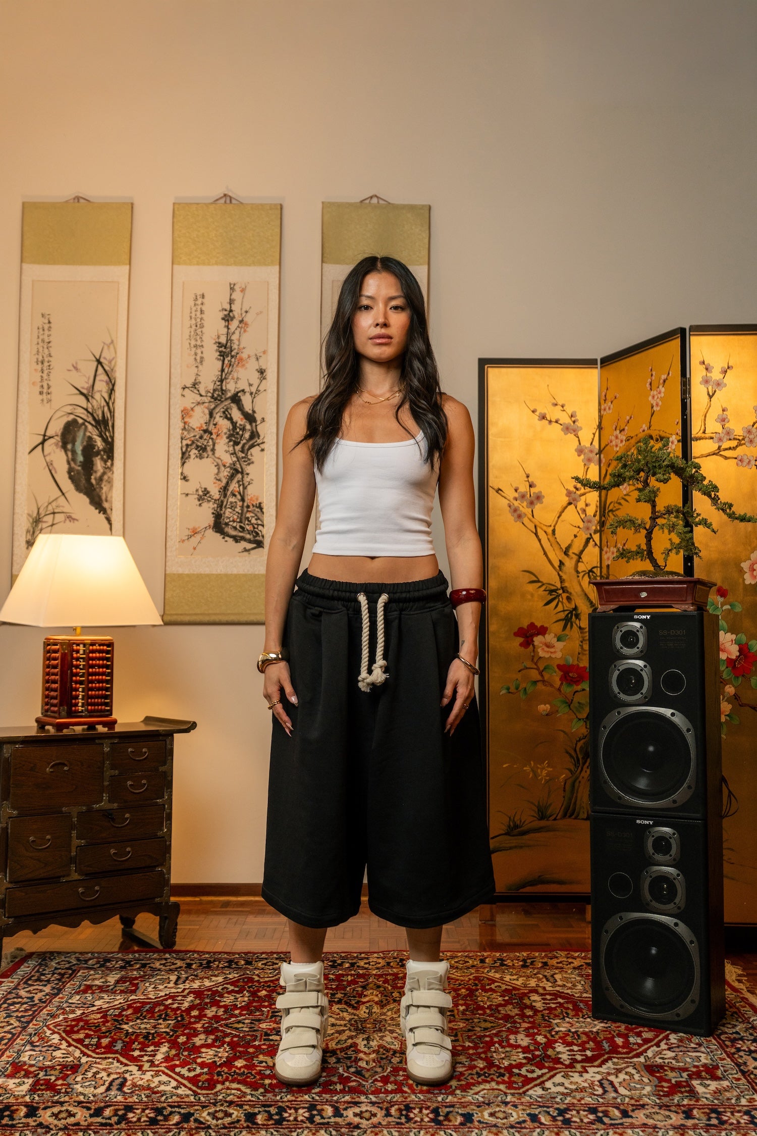 Oversize Crew Shorts - Black