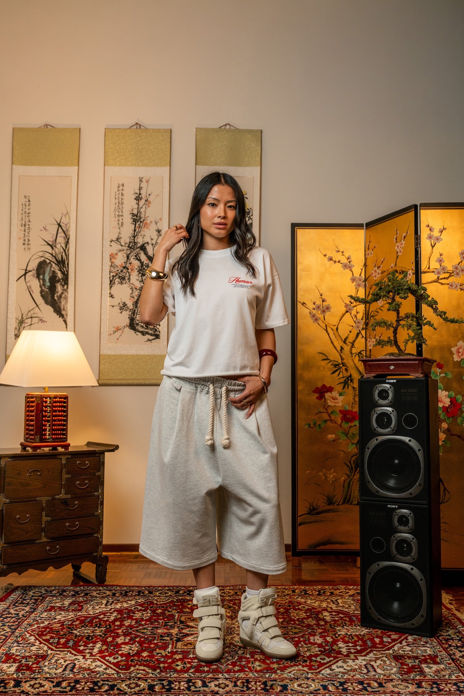 Oversize Crew Shorts - Marl